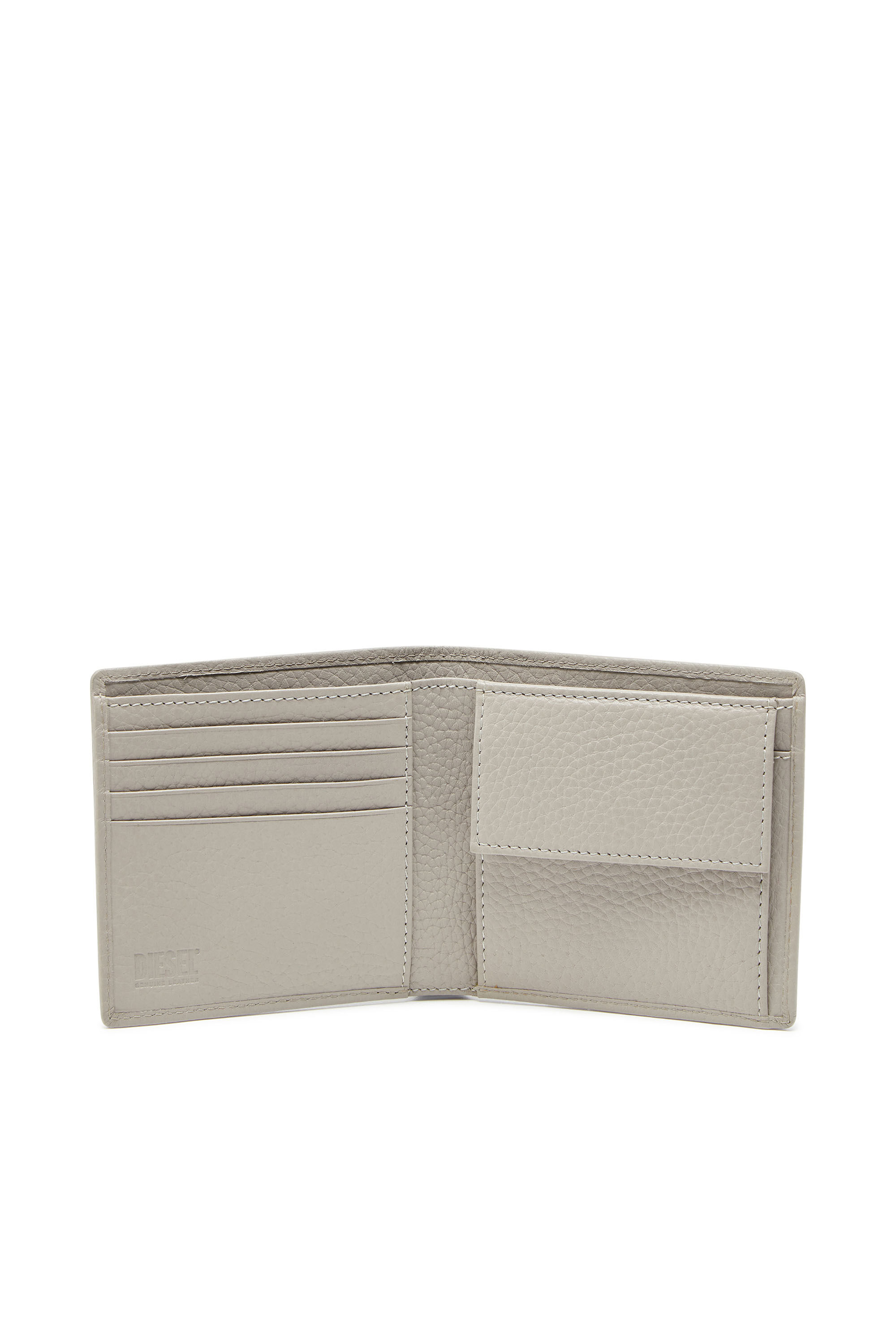 Diesel - BI FOLD COIN S, Male's カウレザー二つ折りウォレット in ライトグレー - 3