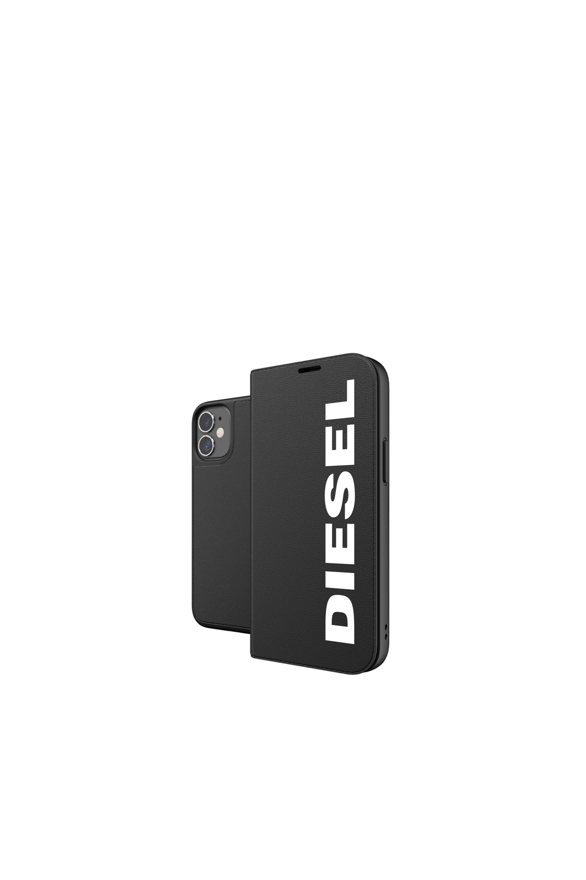 Diesel - 42485 BOOKLET CASE, Unisex's iPhone 12 mini　ケース in ブラック - 1