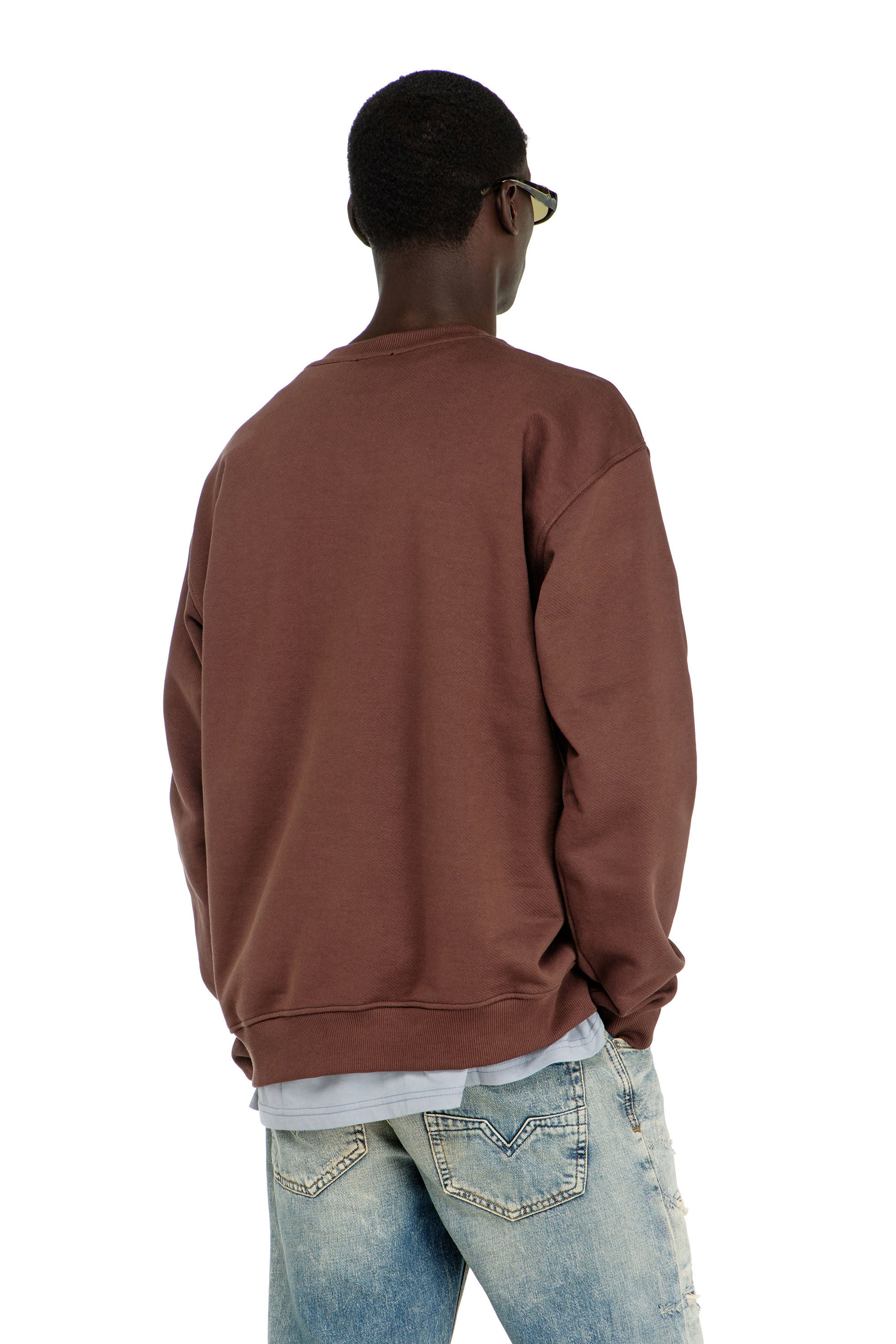 Diesel - S-NORM-AA2, Male's プルオーバースウェット in ブラウン - 4