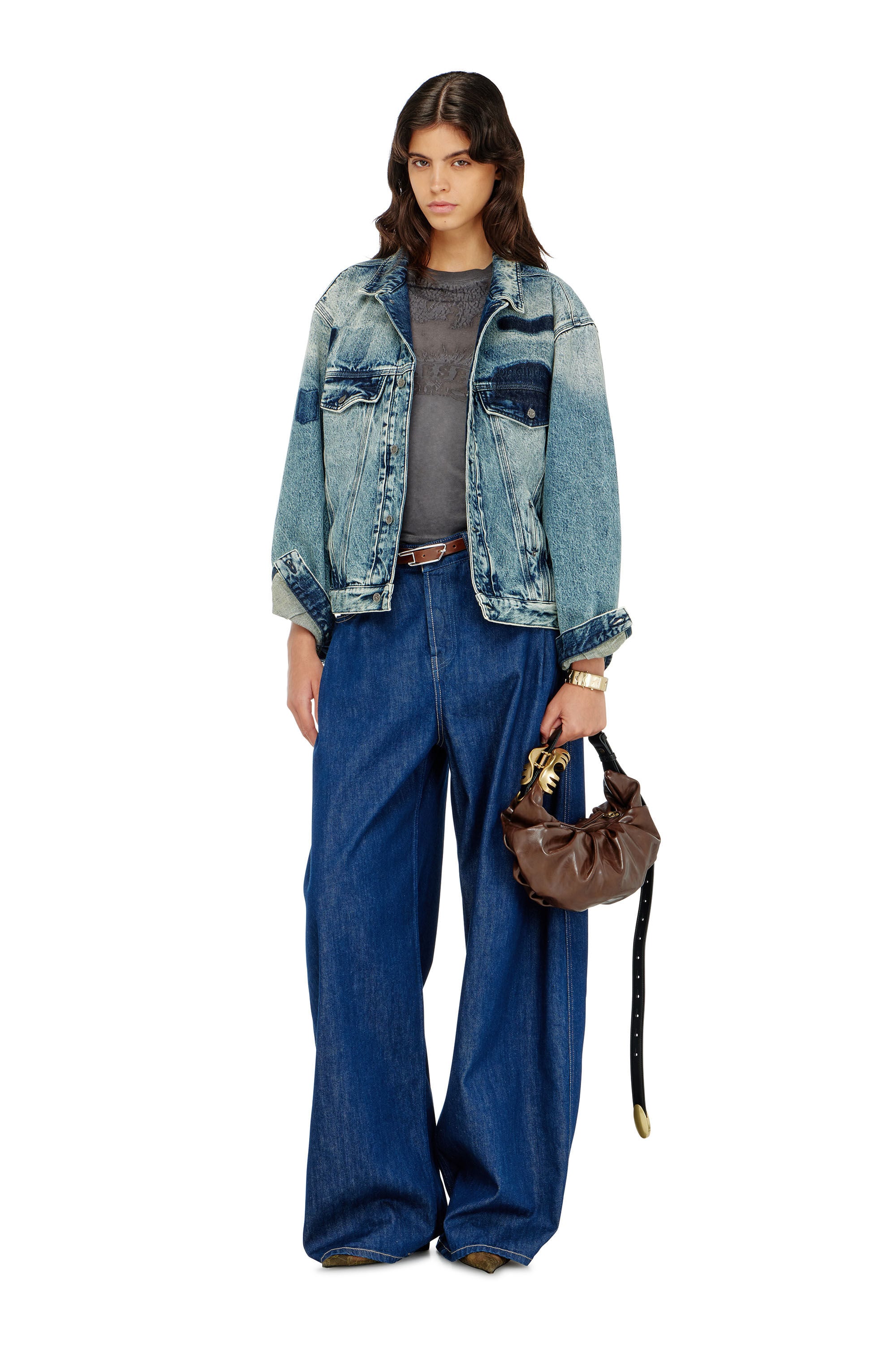 Diesel - D-DENVER-S2, Unisex's デニムジャケット in ミディアムブルー - 7