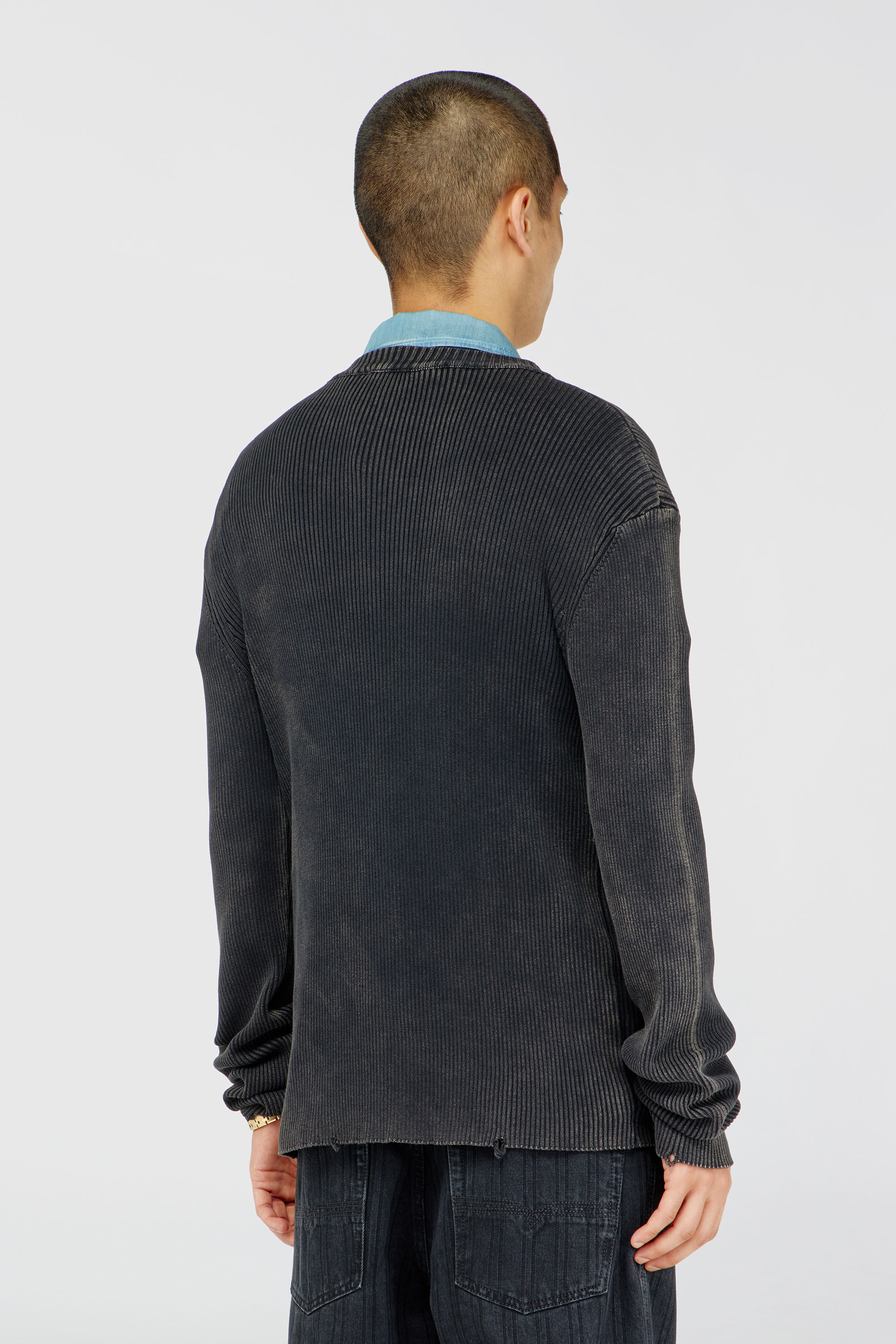 Diesel - K-DARREN-D, Male's プルオーバーニット in グレー - 5