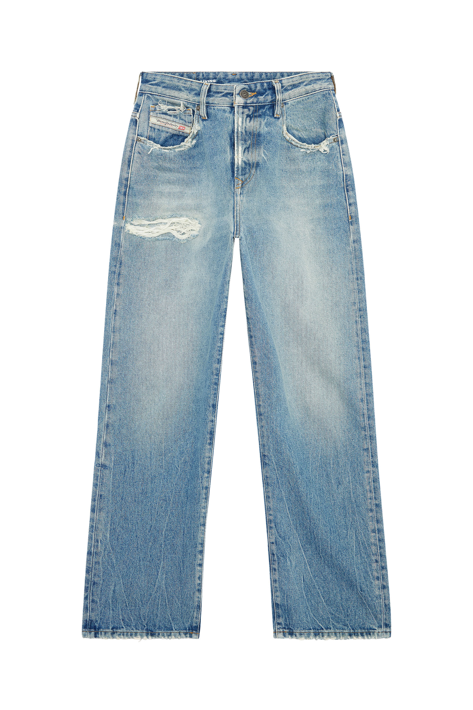 Diesel - Straight Jeans 1999 D-Reggy 007N3, Female's SS23  デニム ストレート ルーズ in ミディアムブルー - 2