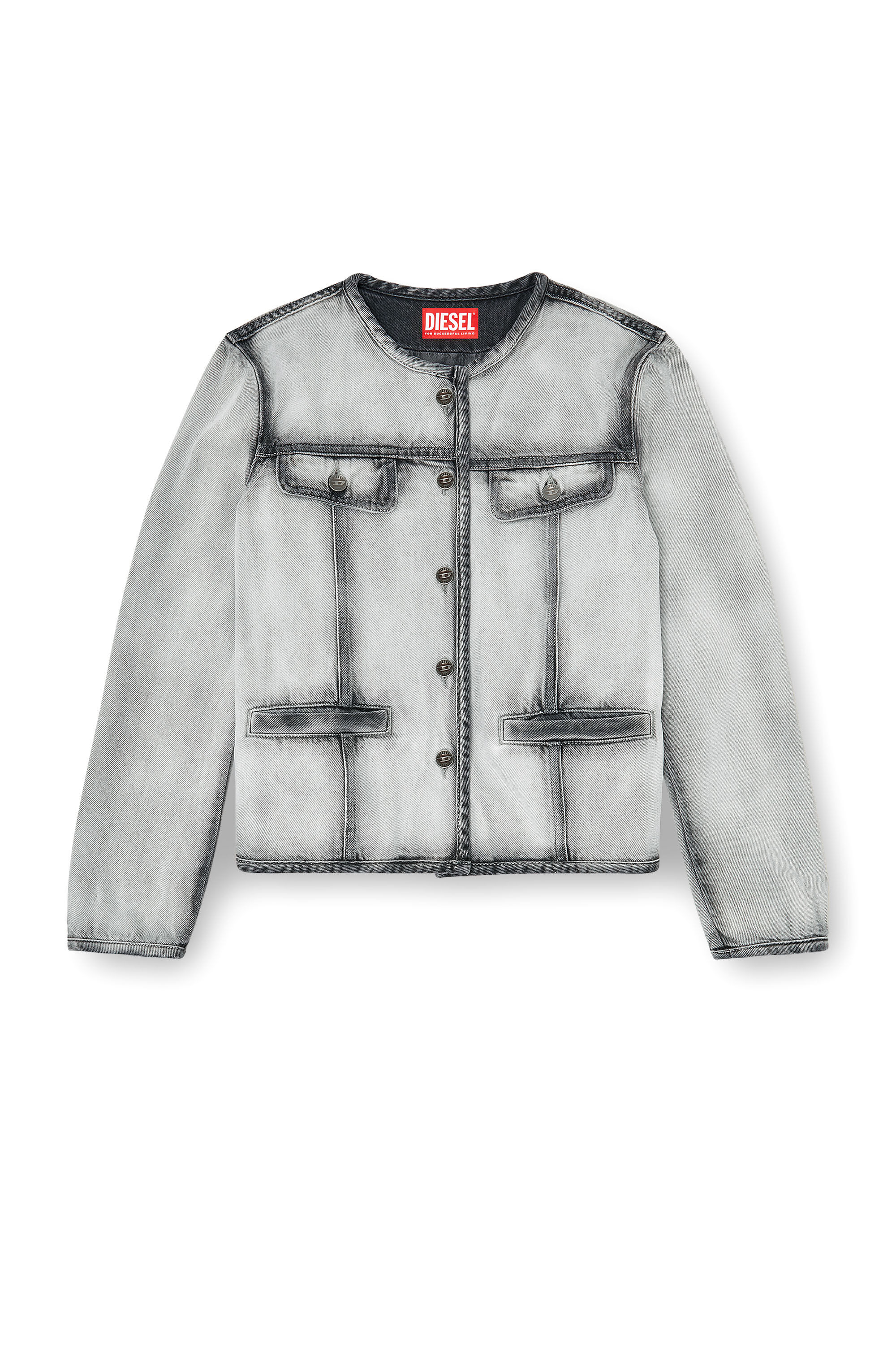 DE-GRAFY-FSI Jacket in soft skeleton denim｜グレー｜ウィメンズ｜DIESEL