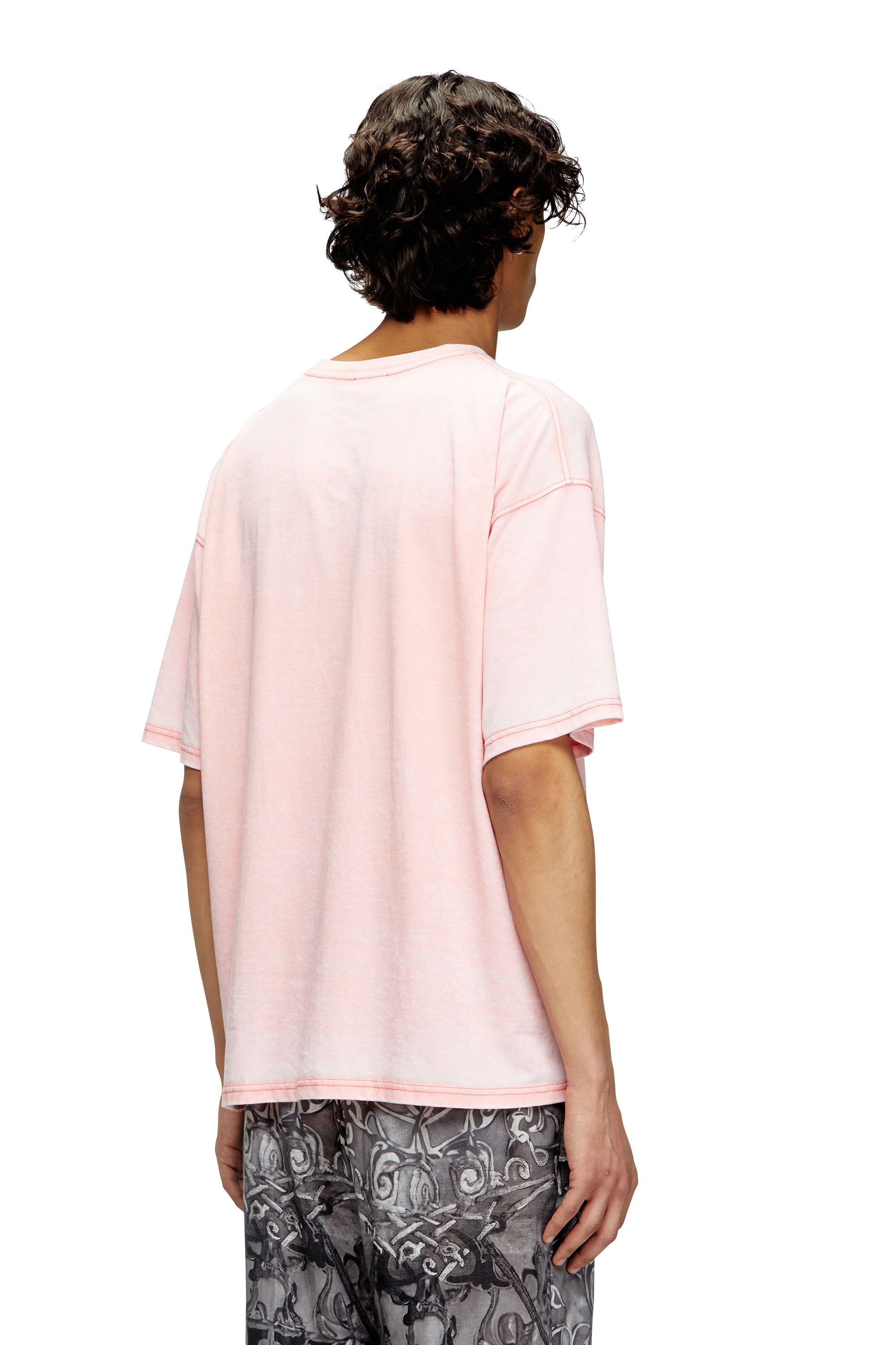 Diesel - T-BOXT-T18, Male's T-shirt with sword print in ピンク / ホワイト - 4