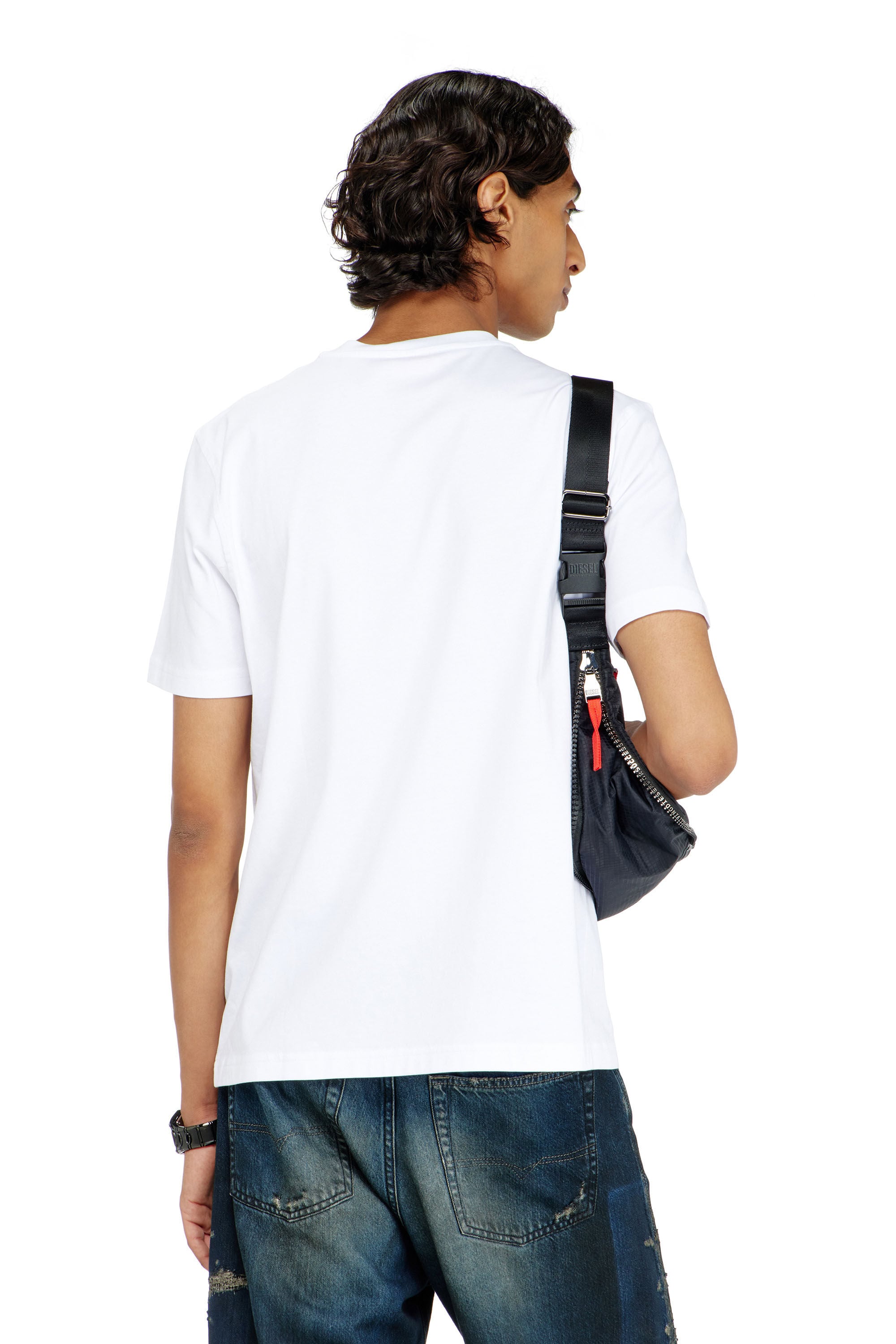 Diesel - T-ADJUST-AA9, Male's Tシャツ in ホワイト - 4