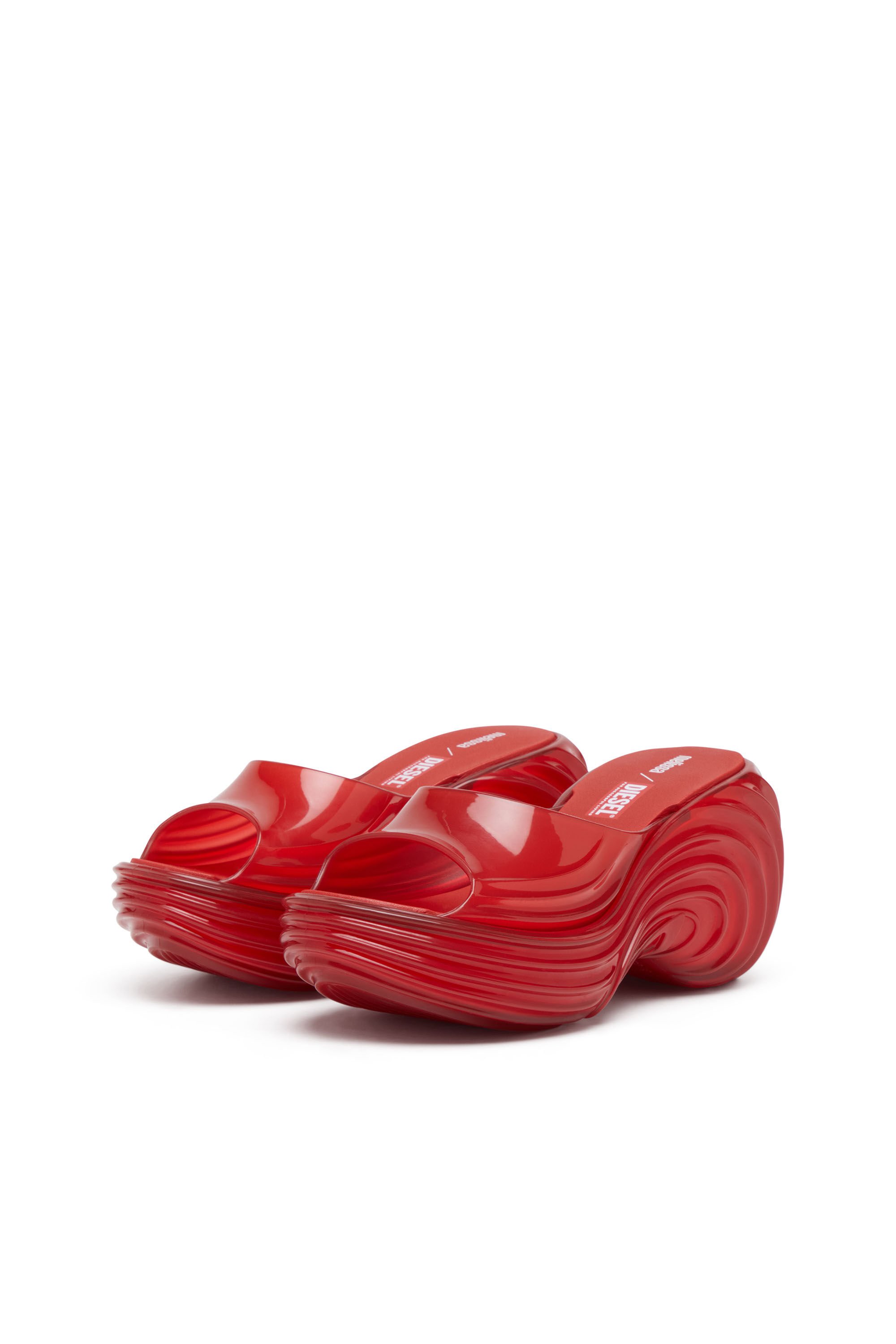 Diesel - MELISSA QUANTUM PLATFORM, Female's Platform mule in Melflex® in レッド - 9