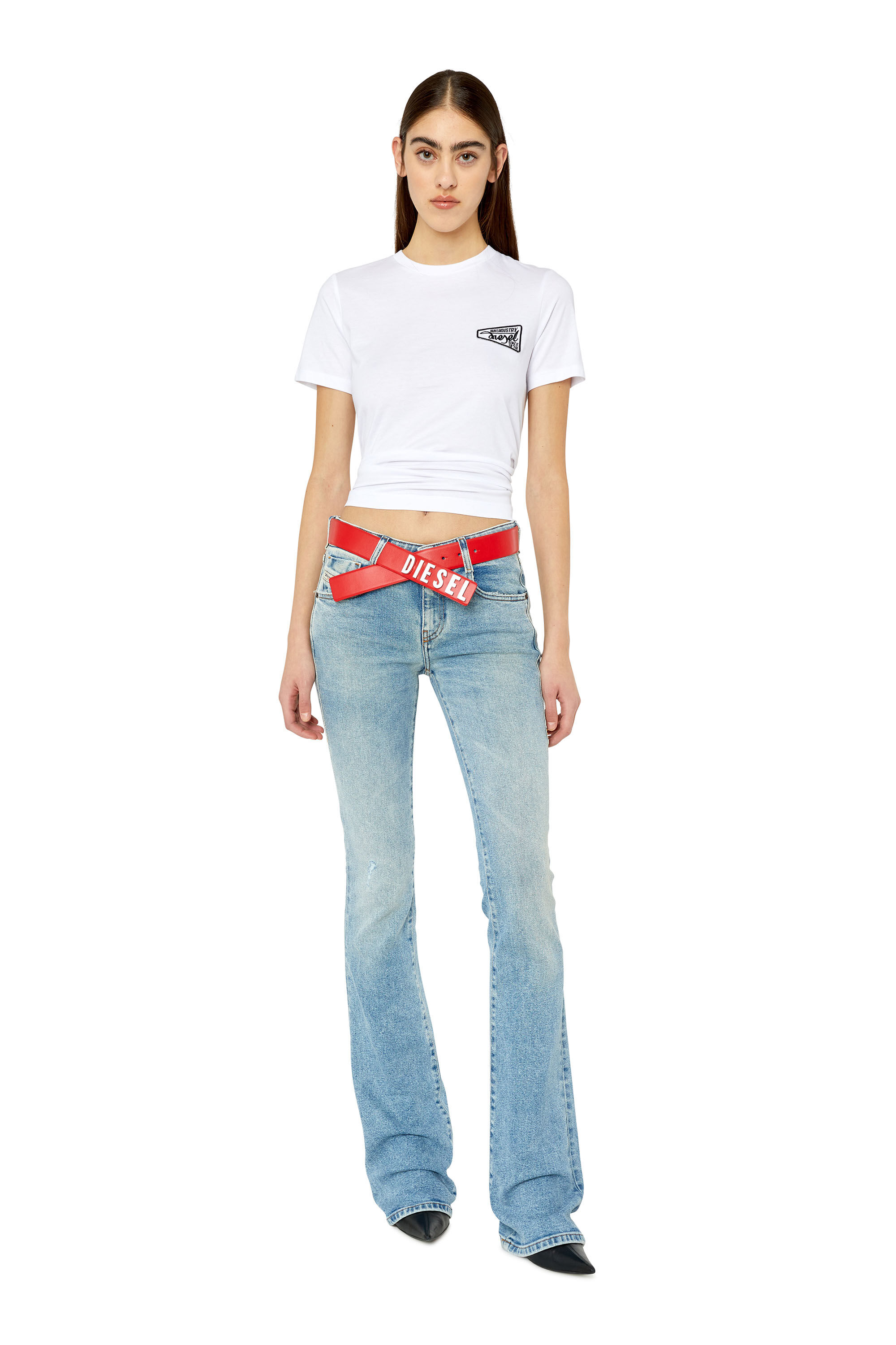 Diesel - T-REG-G8, Female's 半袖 Tシャツ ロゴ in ホワイト - 1