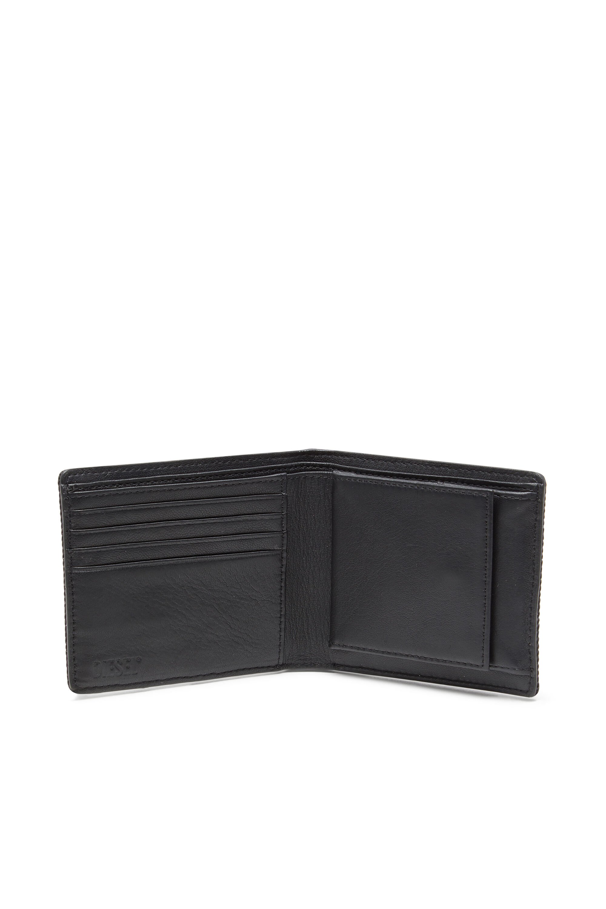 Diesel - MULTI-PKTS BI FOLD COIN S 3D, Male's 二つ折りウォレット in ブラック - 3