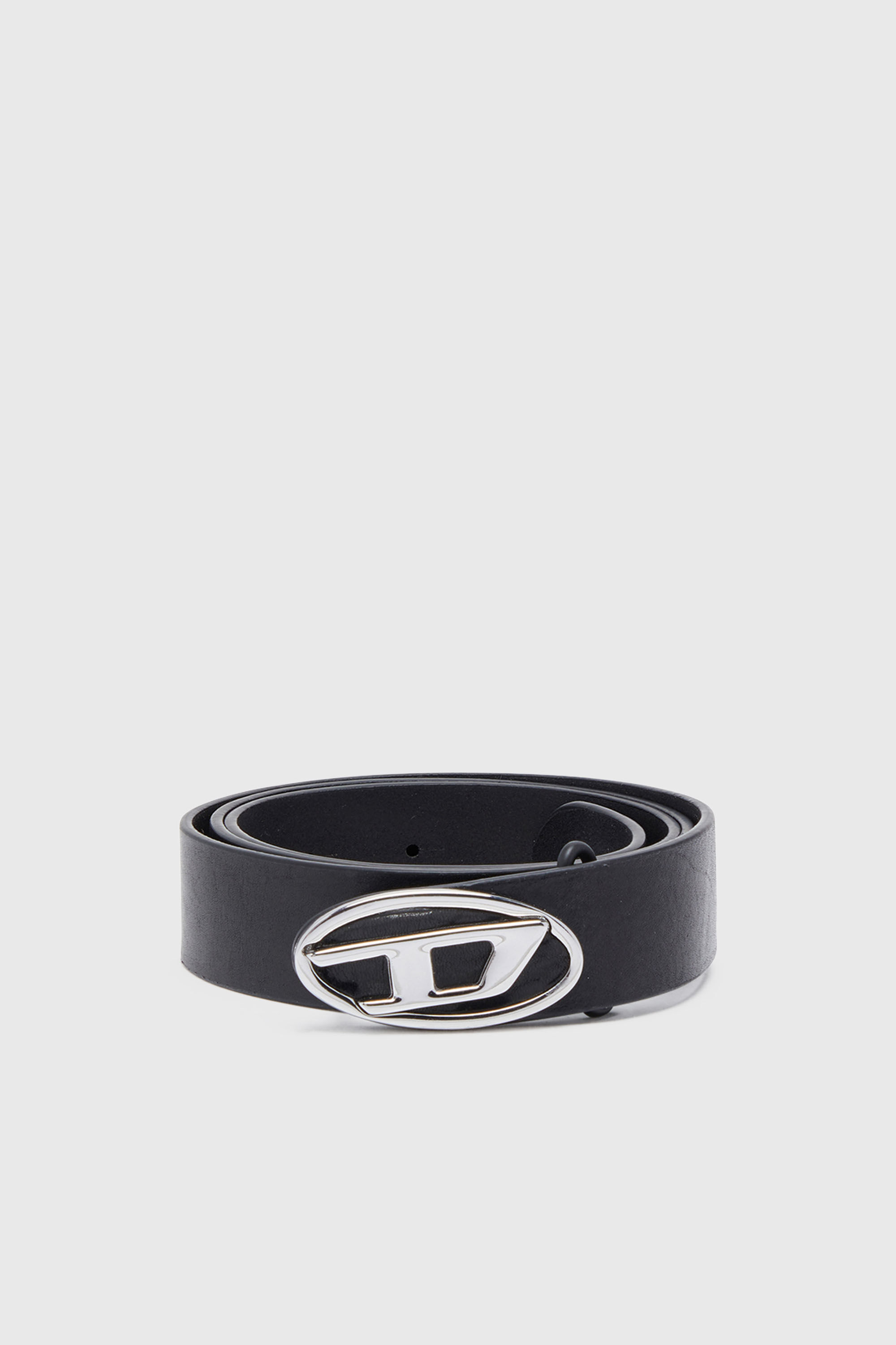 B-1DR-LAYER 2.9cm leather belt with oval d logo｜ブラック｜メンズ