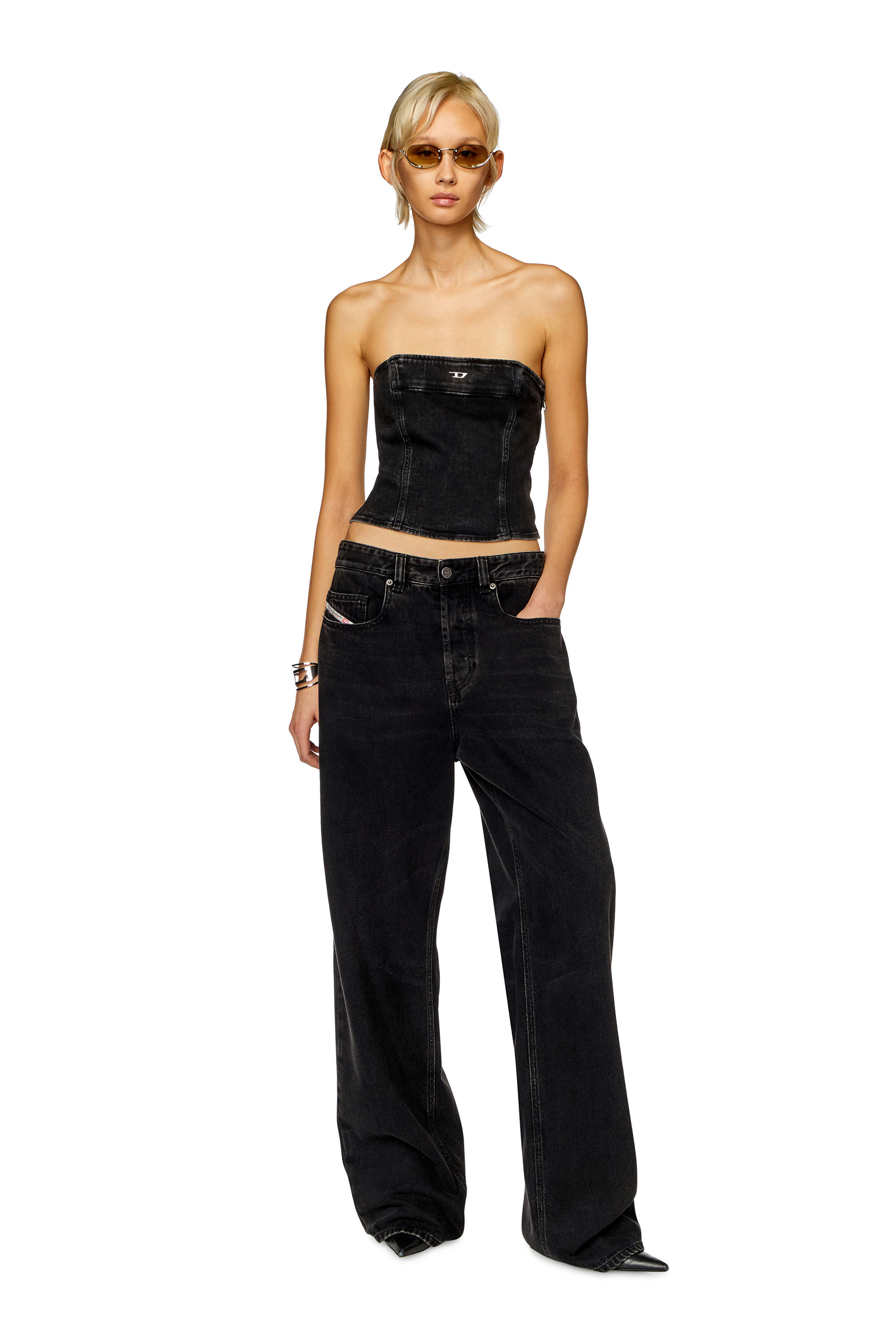 Diesel ウィメンズ トップス ストレッチ デニム チューブ トップ