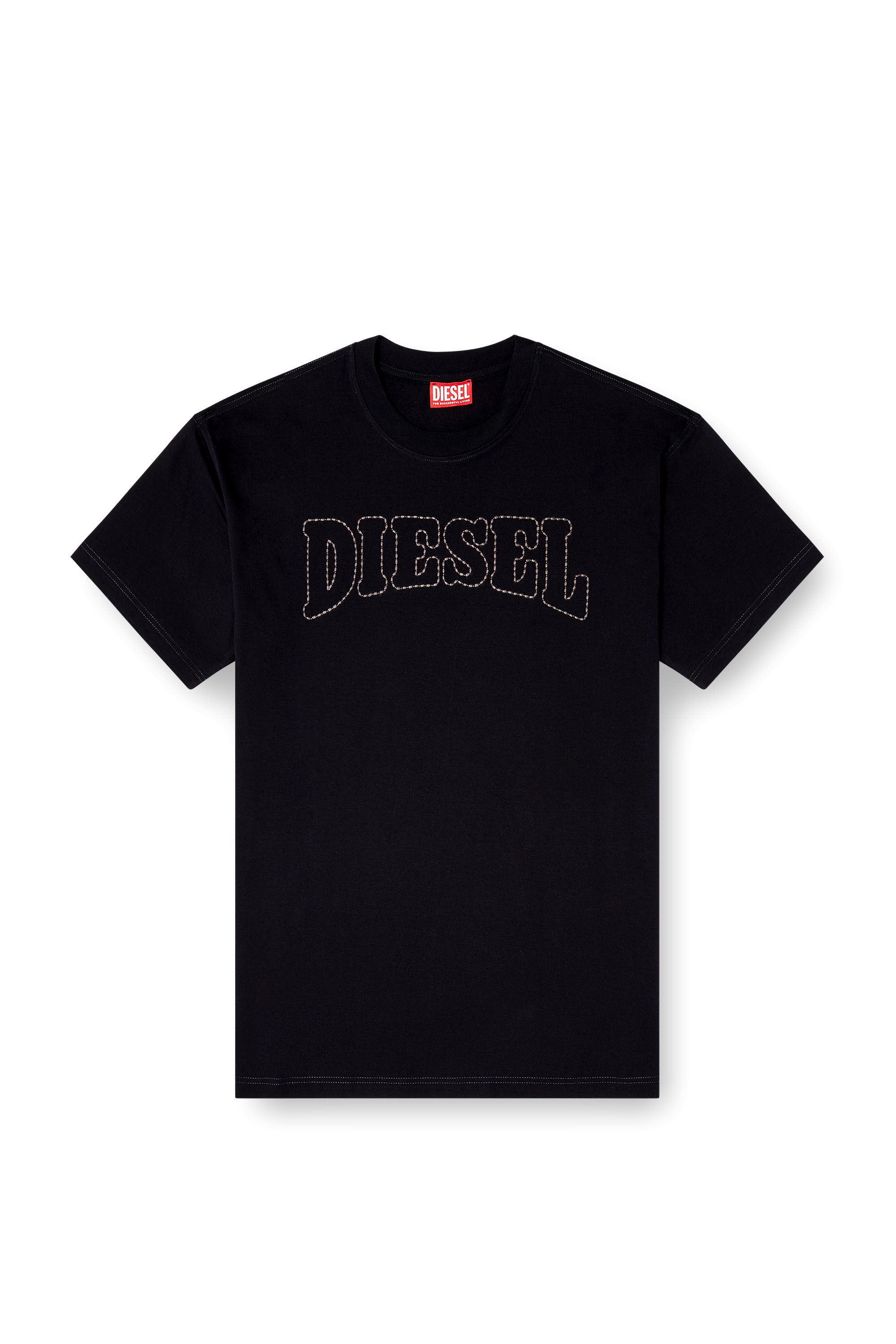 DIESEL ブラック トップス　Mサイズ T-NORM-V10 Tシャツ｜ブラック｜メンズ｜DIESEL
