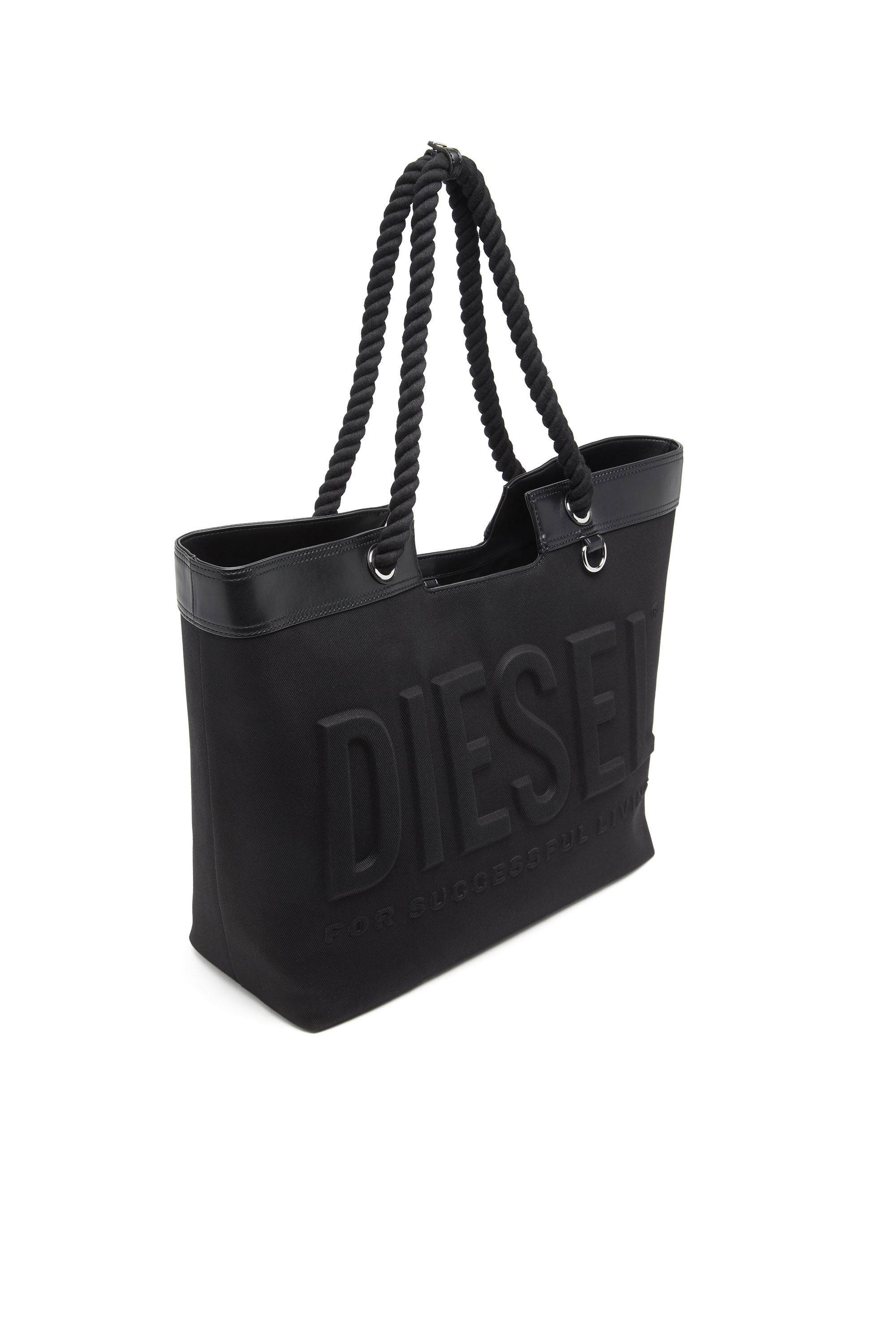Diesel - DSL 3D SHOPPER EW, Female's Dsl 3D-Shopping bag in Cordura twill in ブラック - 5