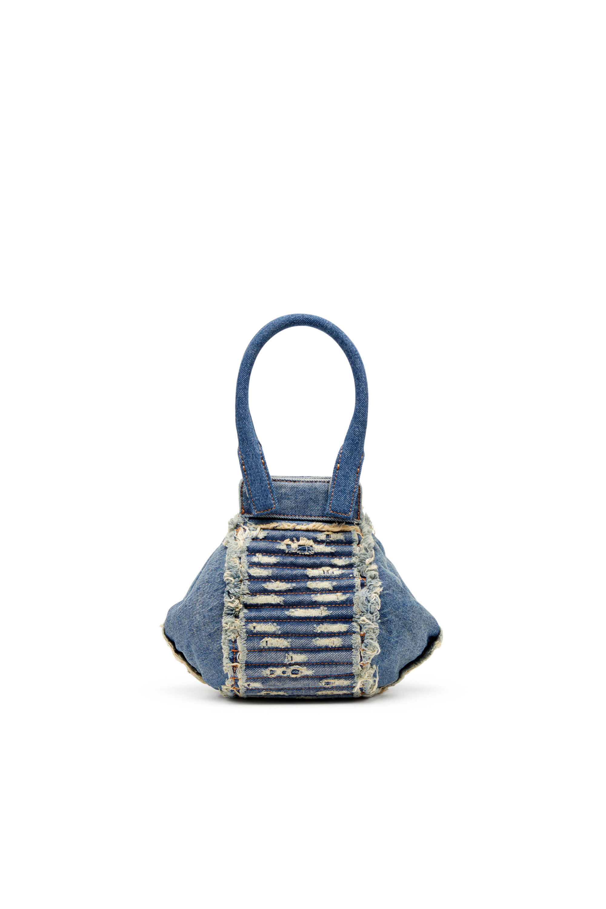 D-VINA-XS D-Vina-Xs-Handbag in distressed quilted denim｜ブルー 