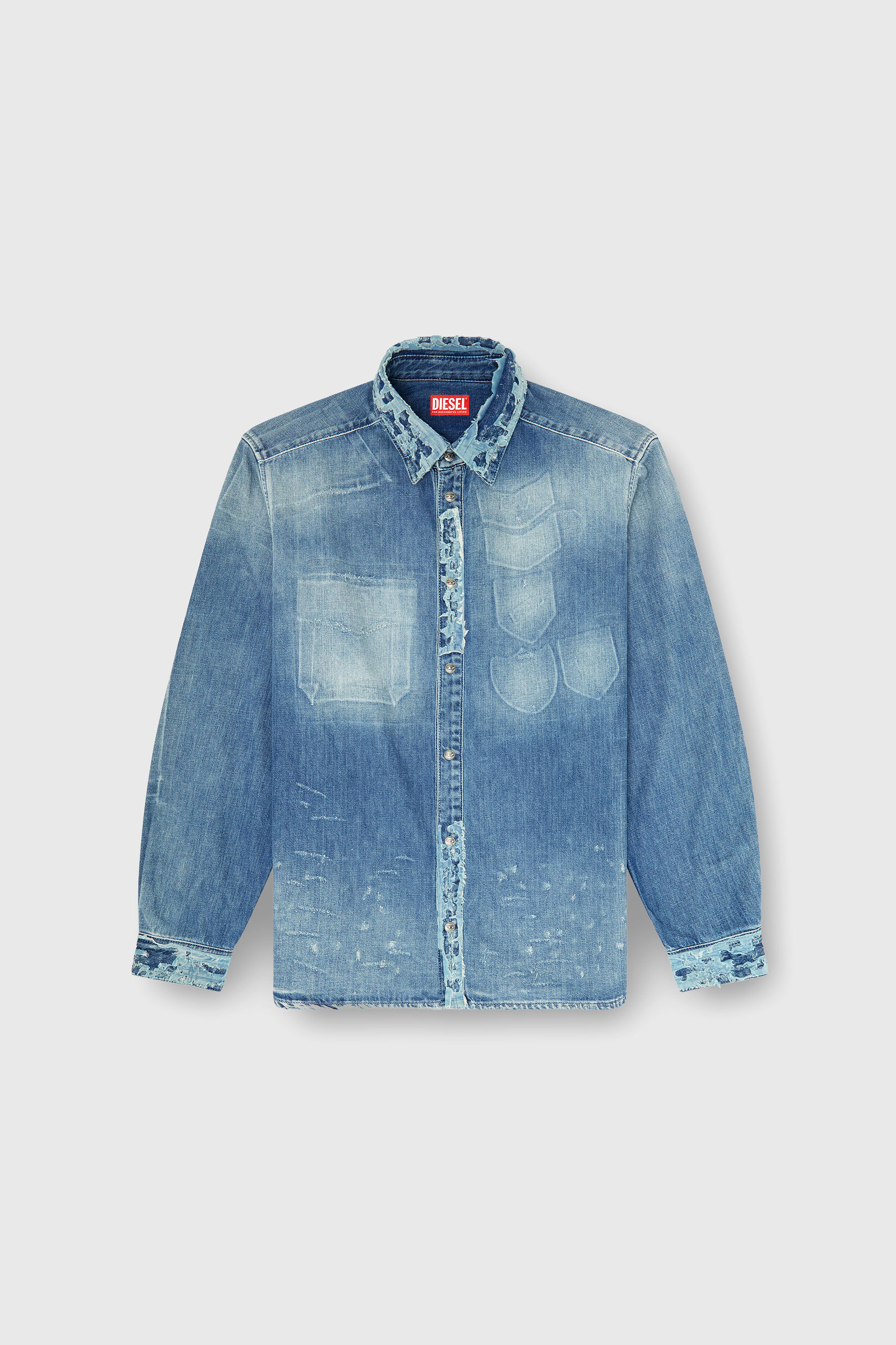 DIESEL デニムシャツ D-SIMPLY デニムシャツ｜ブルー｜メンズ｜DIESEL