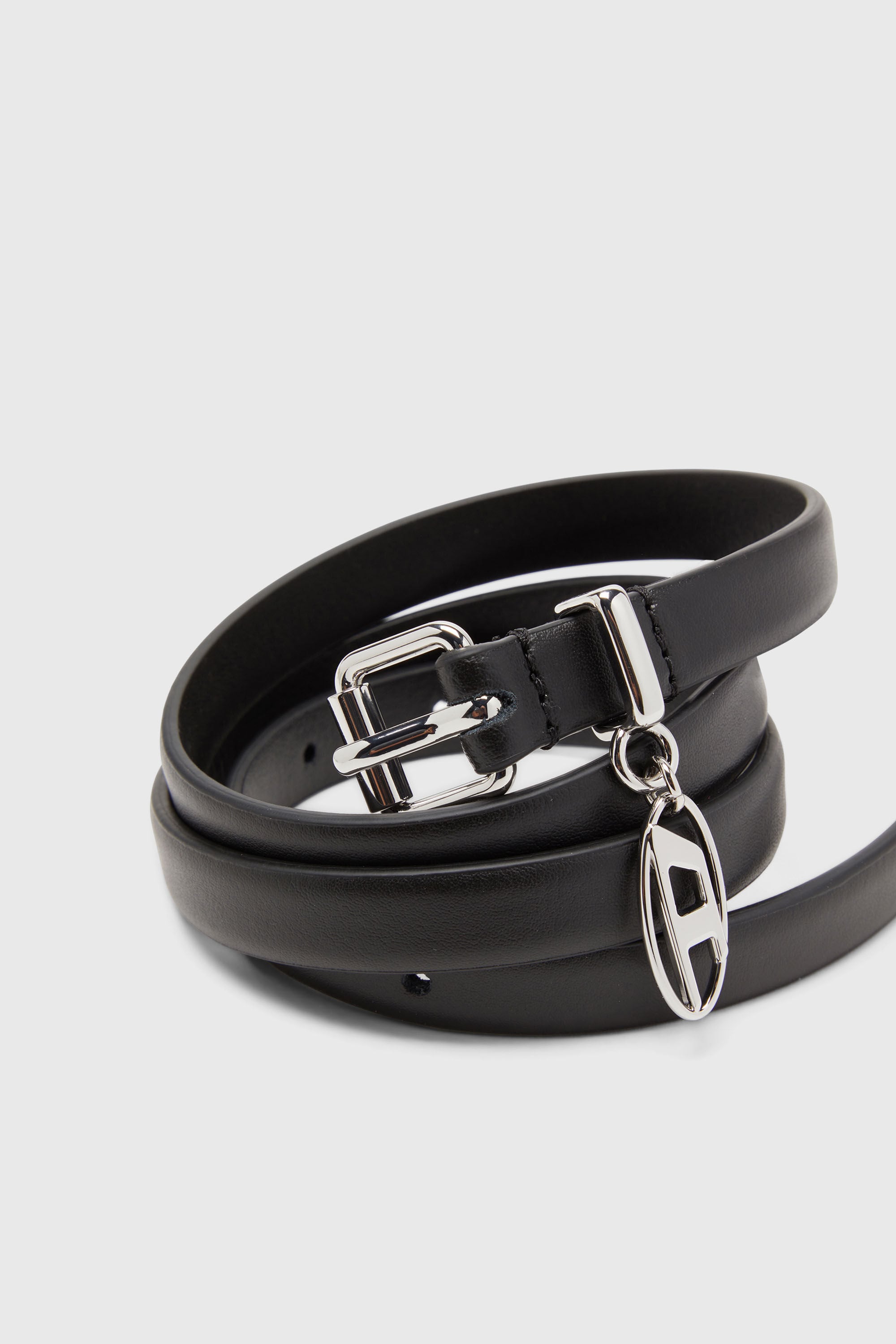 Diesel - B-CHARM-OVAL D, Female's レザーベルト in ブラック - 3