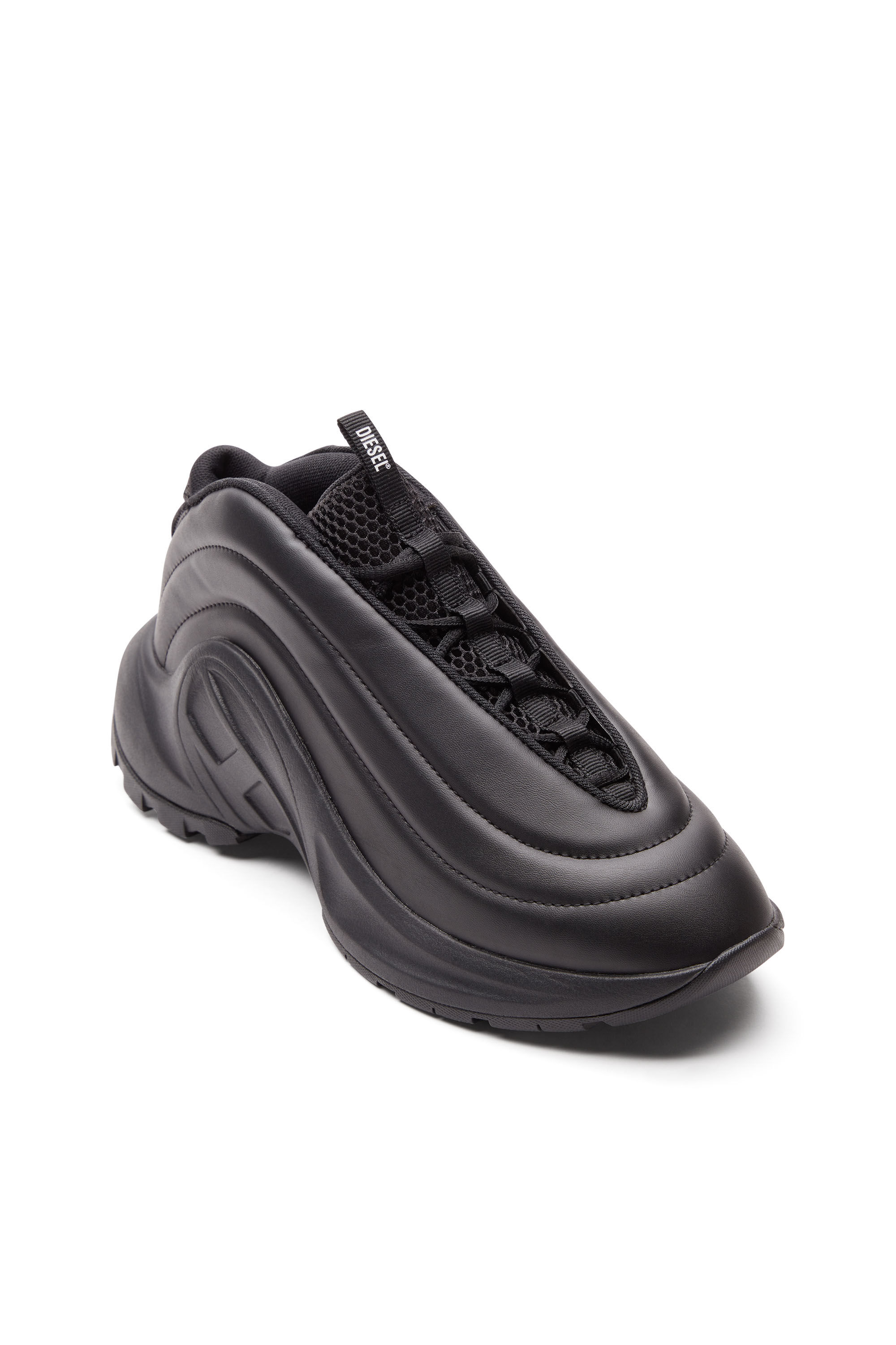 S-D-RUNNER X S-D-Runner X-Slip-on sneakers with matte Oval D  instep｜ブラック｜ウィメンズ｜DIESEL