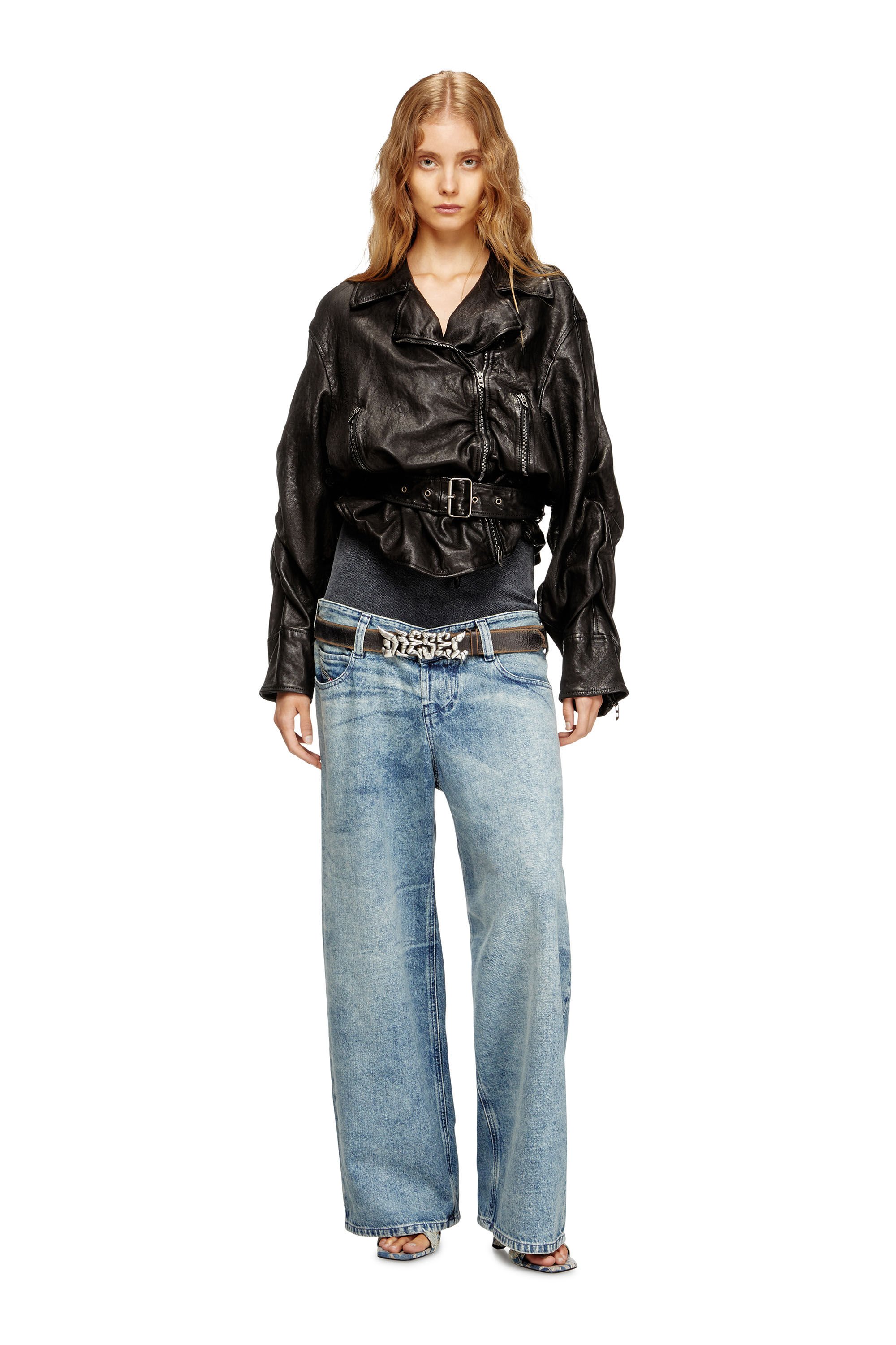 Diesel - Female's Relaxed Jeans D-Eni 09N97, ミディアムブルー - 1
