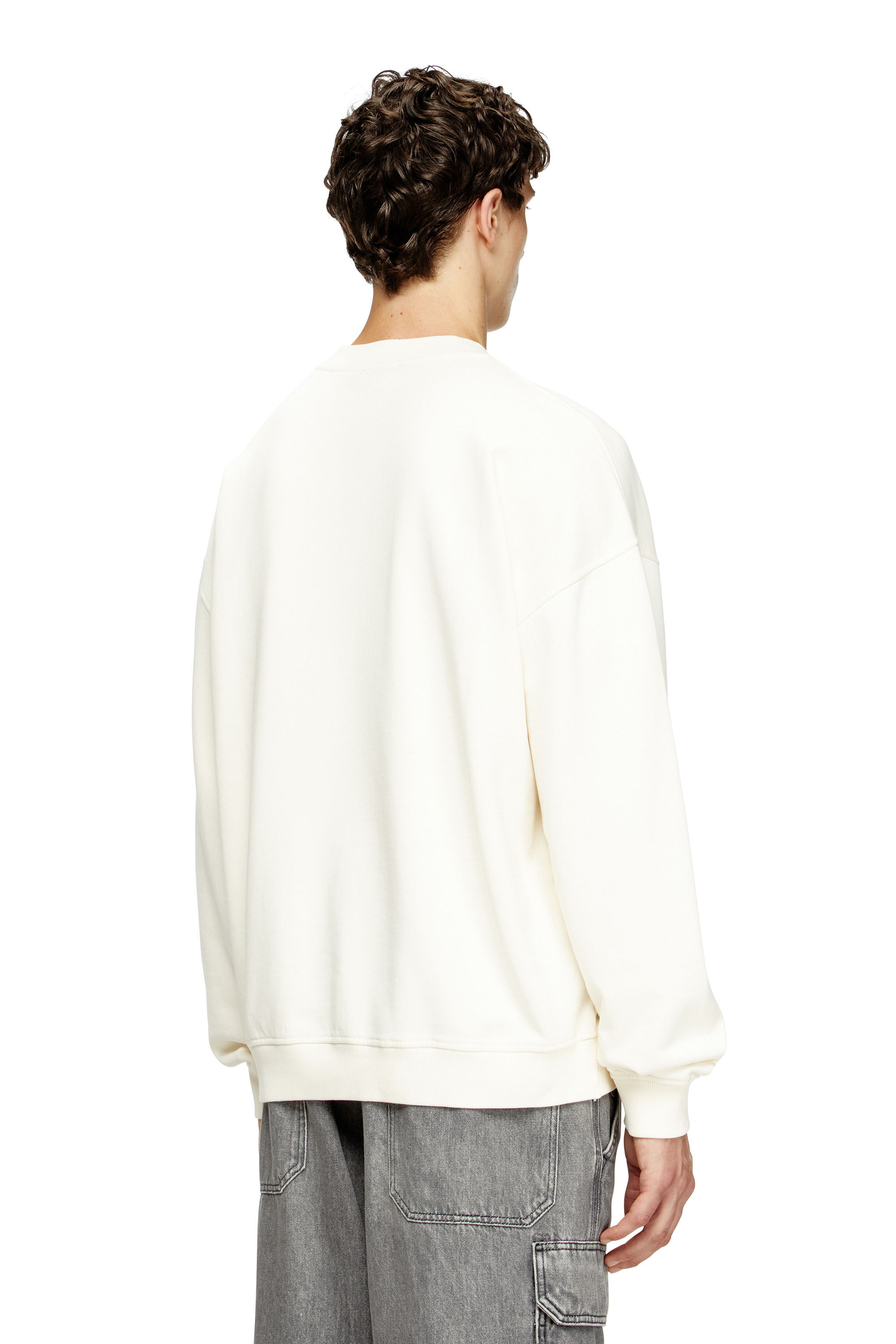 Diesel - S-BOXT-N5, Male's スウェット in ホワイト/ブラック - 4