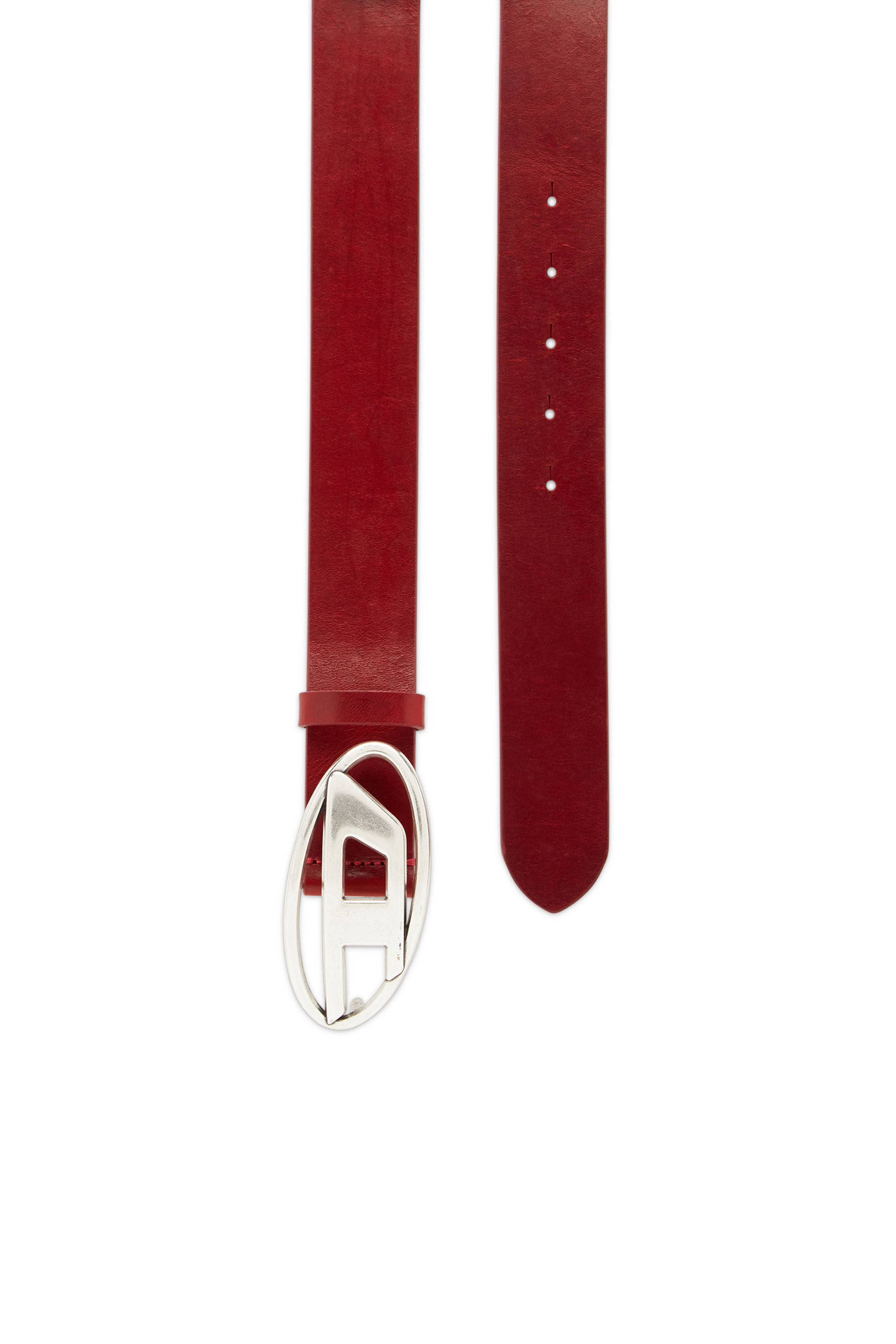Diesel - B-1DR, Male's カウレザーベルト in レッド - 3