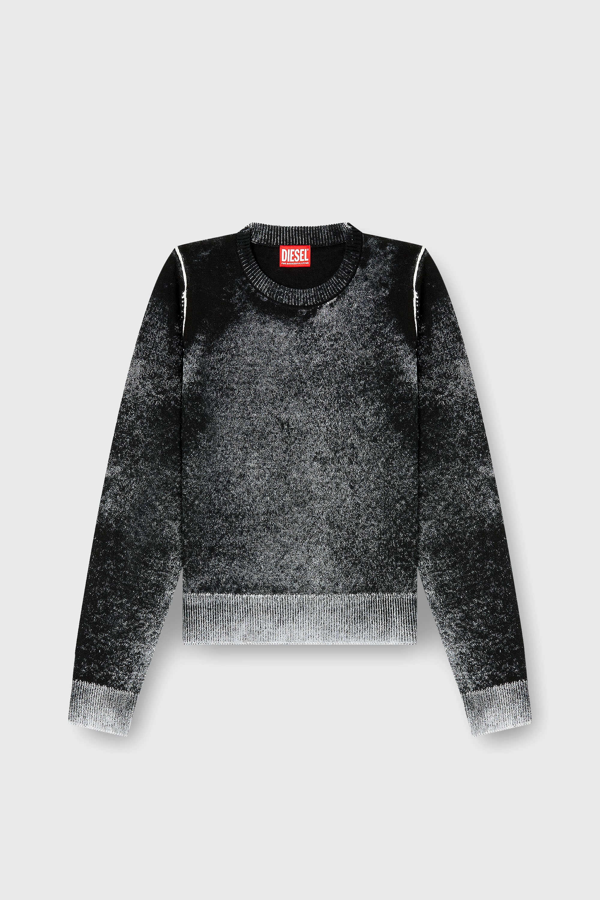 Diesel - M-LOVRE, Female's プルオーバーニット in グレー/ブラック - 2