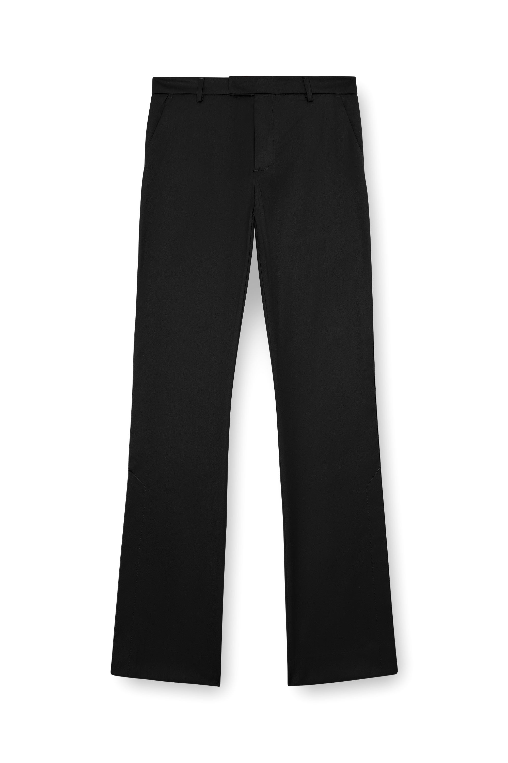 P-AMMIR Wool-nylon pants with side slits｜ブラック｜メンズ｜DIESEL