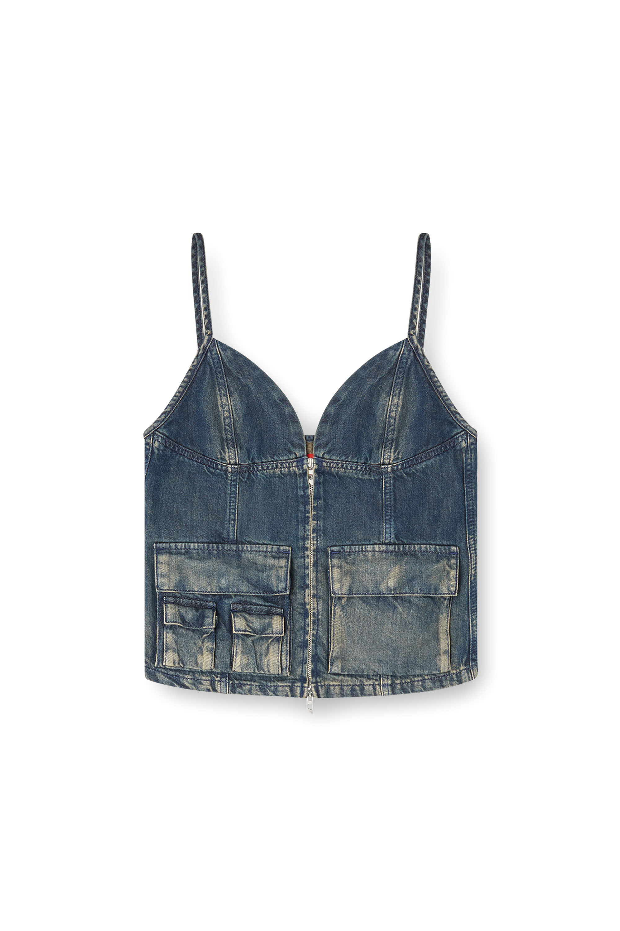 Diesel - DE-MELLIS-S, Female's Top in gradient fluid denim in ダークブルー - 2
