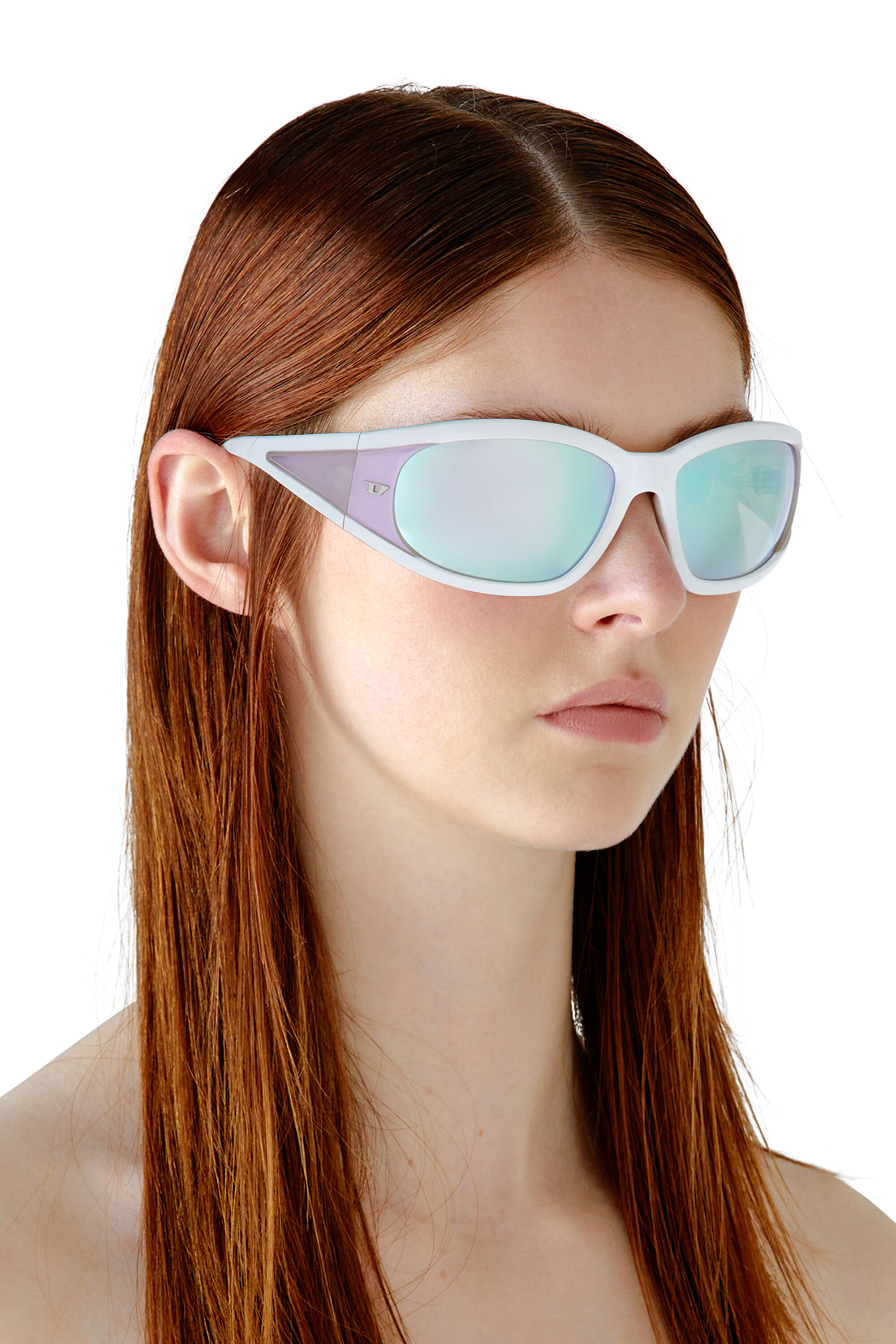 0DL3002 Rectangular sunglasses in acetate｜ホワイト｜ウィメンズ｜DIESEL