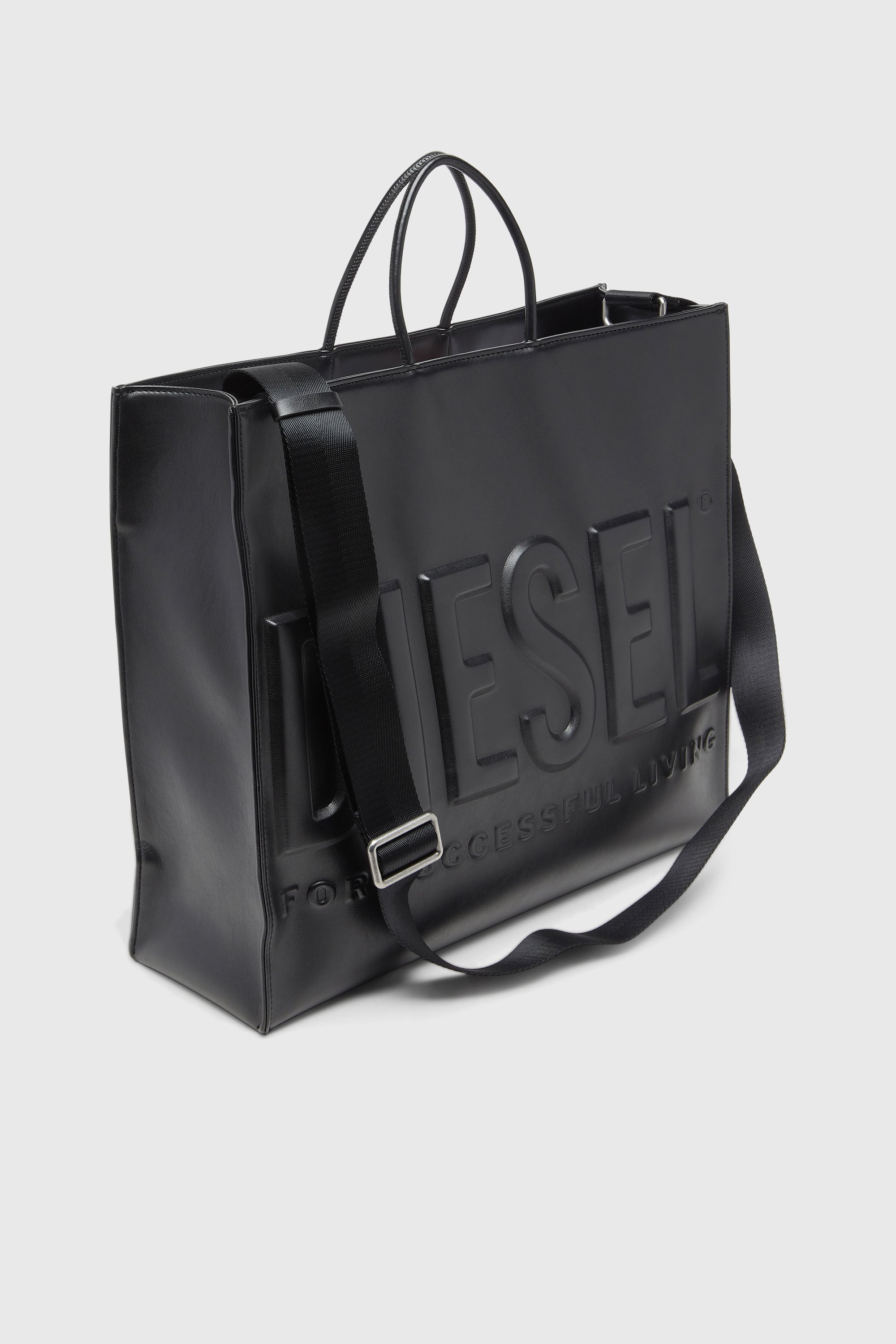 Diesel - DSL 3D SHOPPER EW X, Unisex's ショッパーバッグ クロスボディ in ブラック - 6