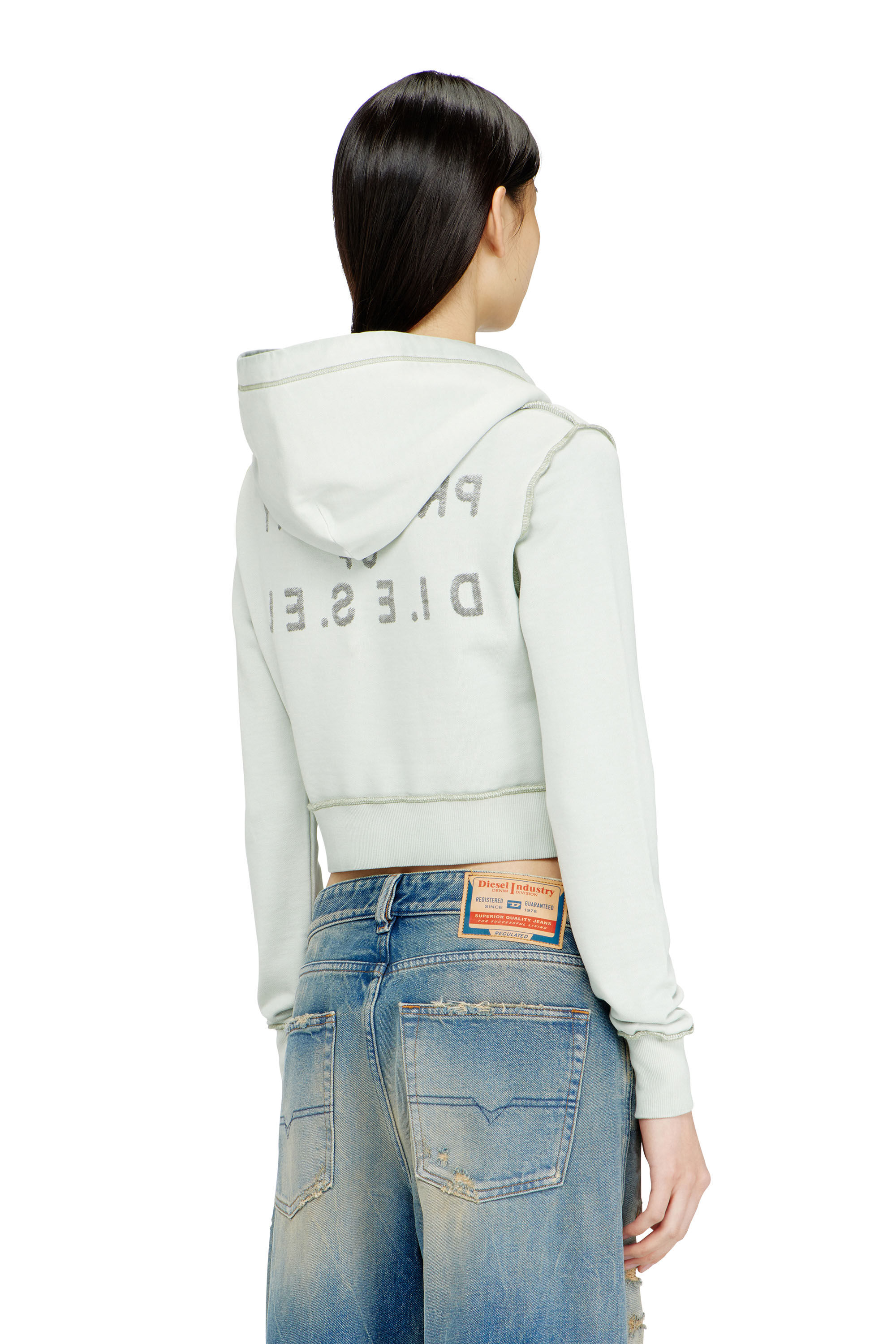 Diesel - F-SLIMMY-HOOD-S1, Female's プルオーバーパーカー in アジュール - 4