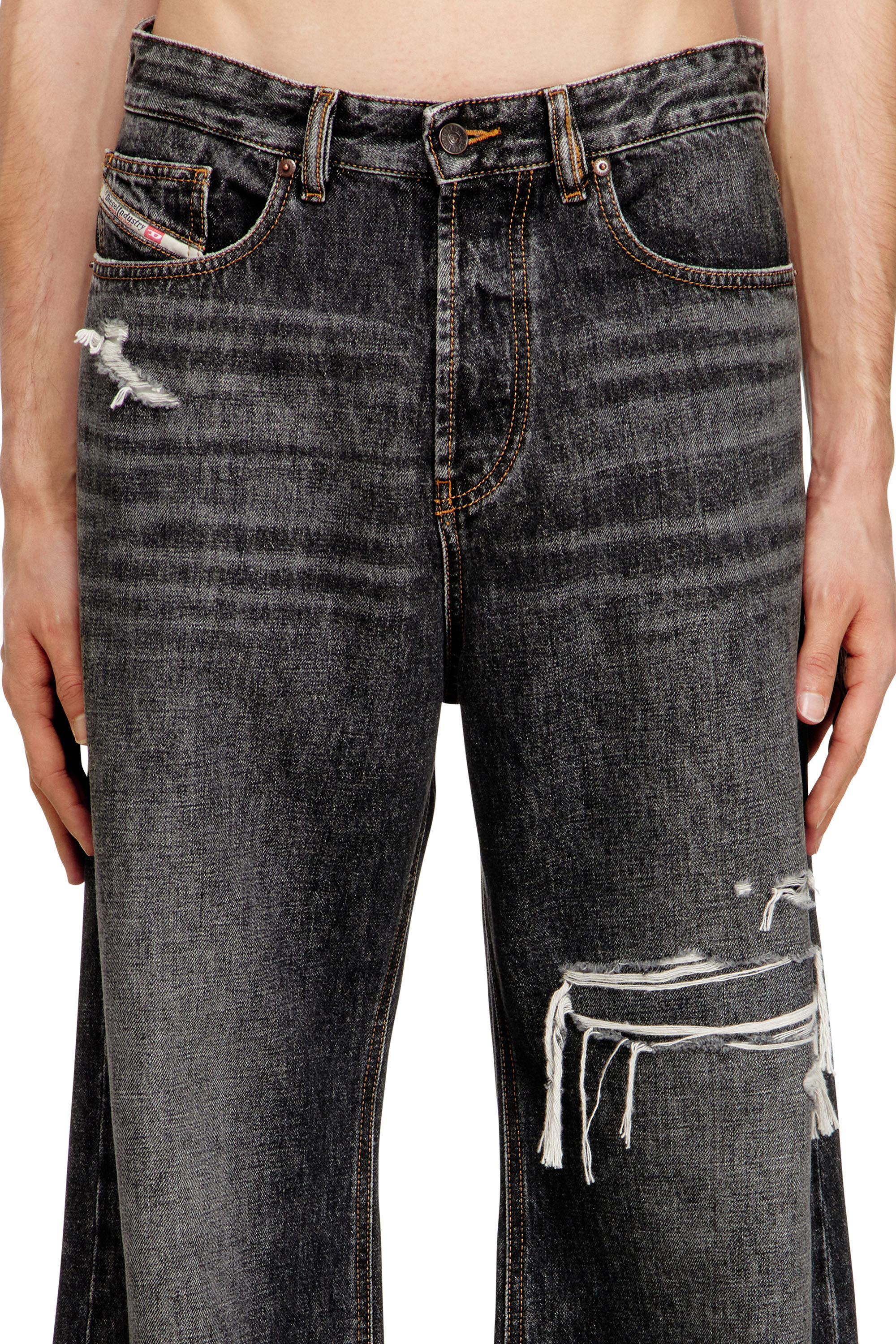 Diesel - Male's Relaxed Jeans D-Rise 007DN, ブラック/ダークグレー - 5