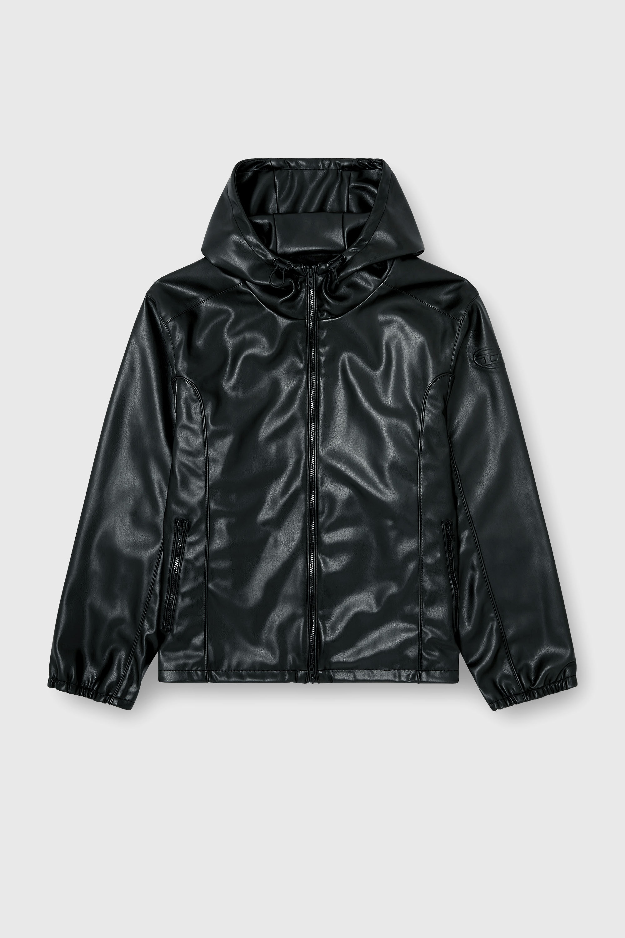  フード付き コーティング ジャケット ジャージ ブラック 黒 J-HIVES-PGBX フード付きジャケット｜ブラック｜メンズ｜DIESEL