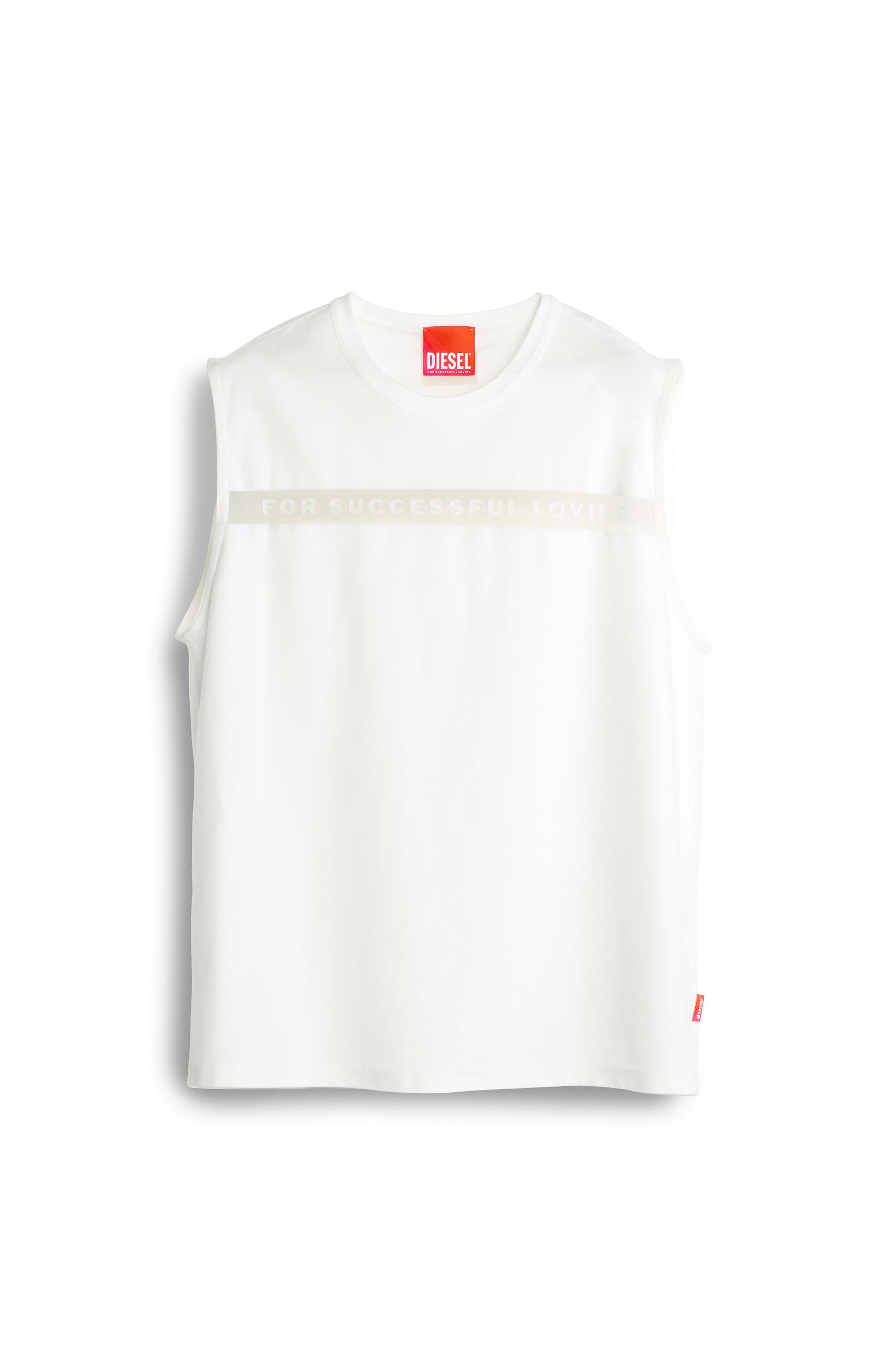Diesel - PR-T-NORM-BISC-MATI-R, Unisex's Tank top with For Successful Loving logo in ホワイト - 2