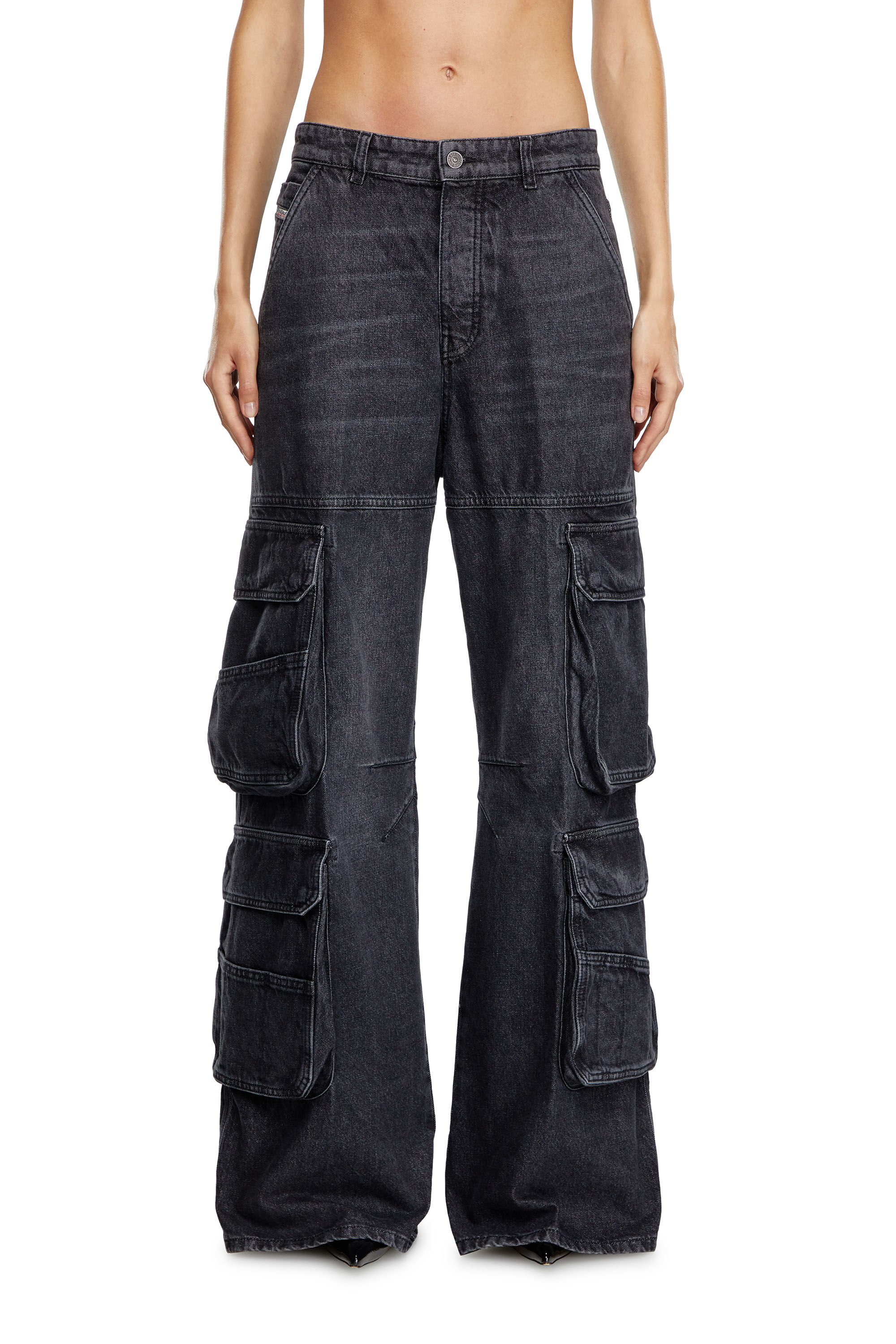 Diesel - Female's Relaxed Jeans 1996 D-Sire 0HLAA, ブラック/ダークグレー - 3