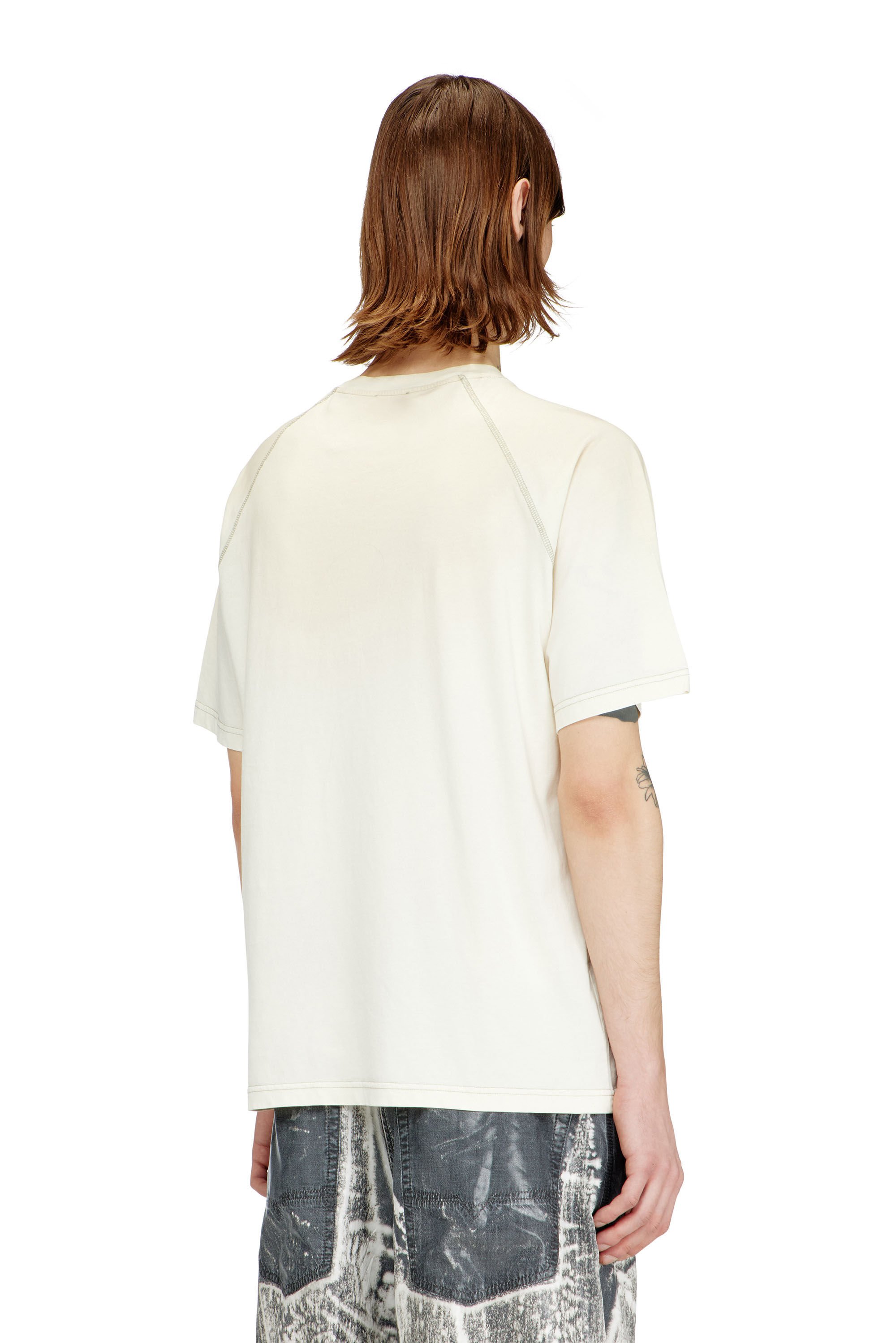 Diesel - T-GRIFFO, Male's T-shirt with griffin print in グリーン/ホワイト - 5