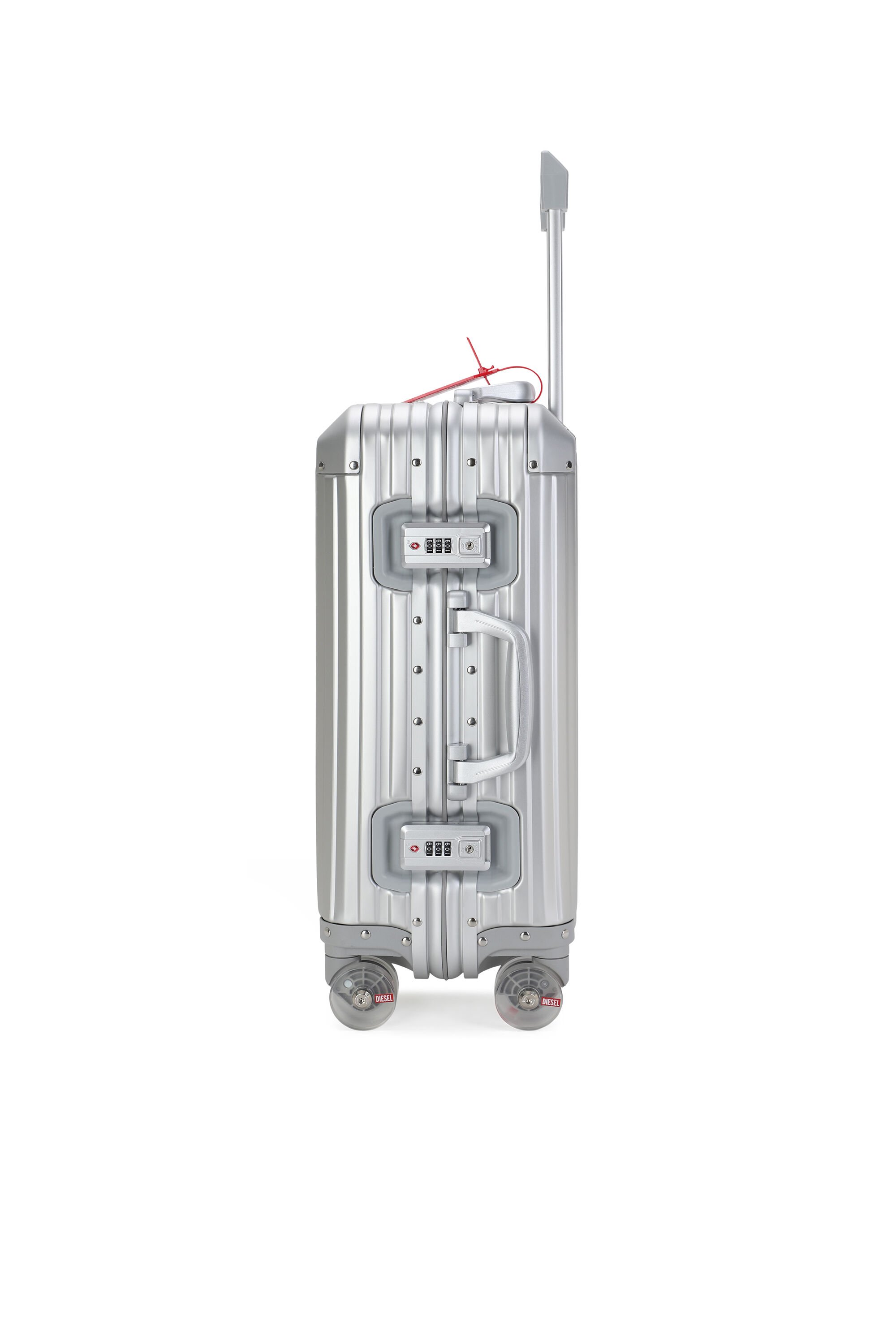Diesel - DIESEL ALUMINUM TROLLEY- DSL002, Unisex's Aluminum Carry-On Luggage 20" in シルバー - 3