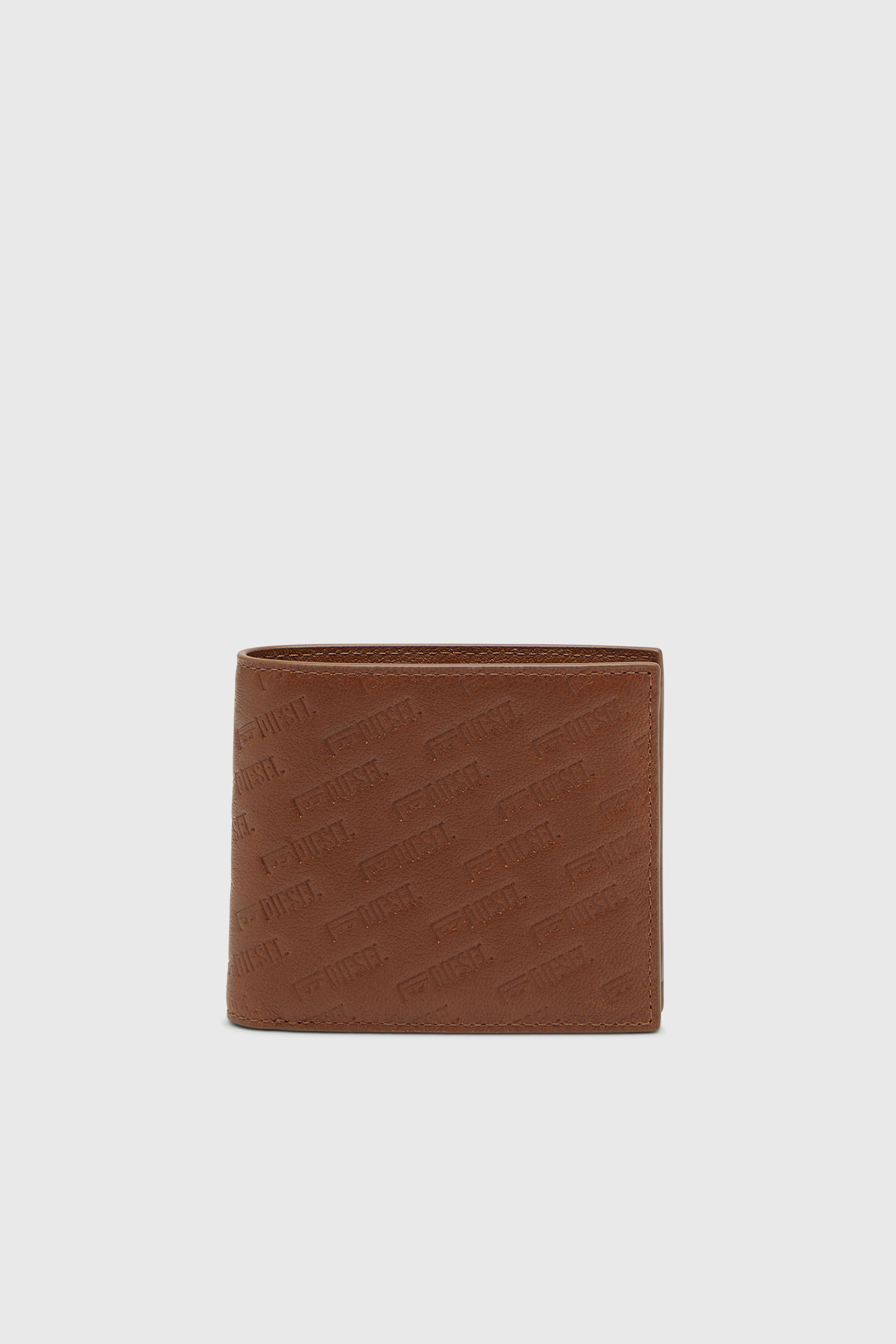 Diesel - MONOGRAM BI-FOLD COIN S 3D, Male's 二つ折りウォレット in ブラウン - 1
