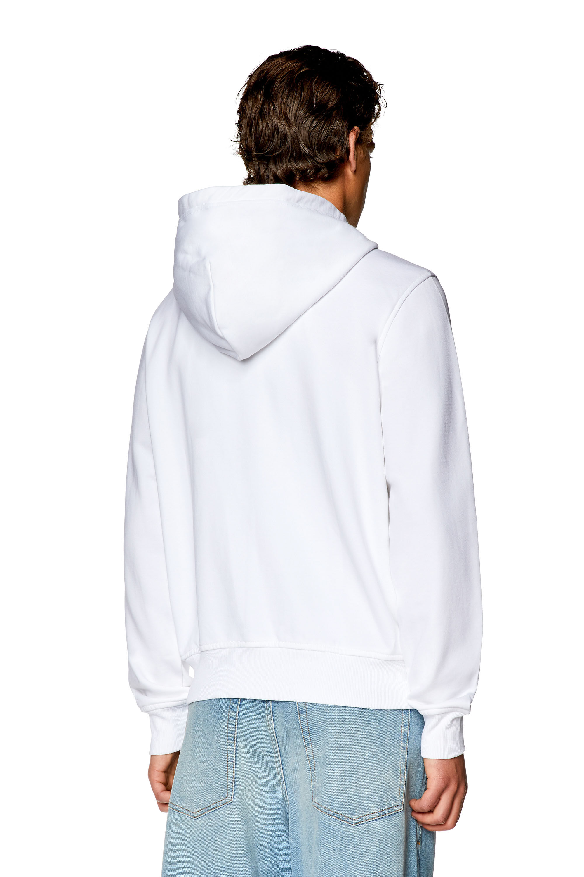 Diesel - S-GINN-HOOD-ZIP-DIV, Male's スウェット パーカー in ホワイト - 5