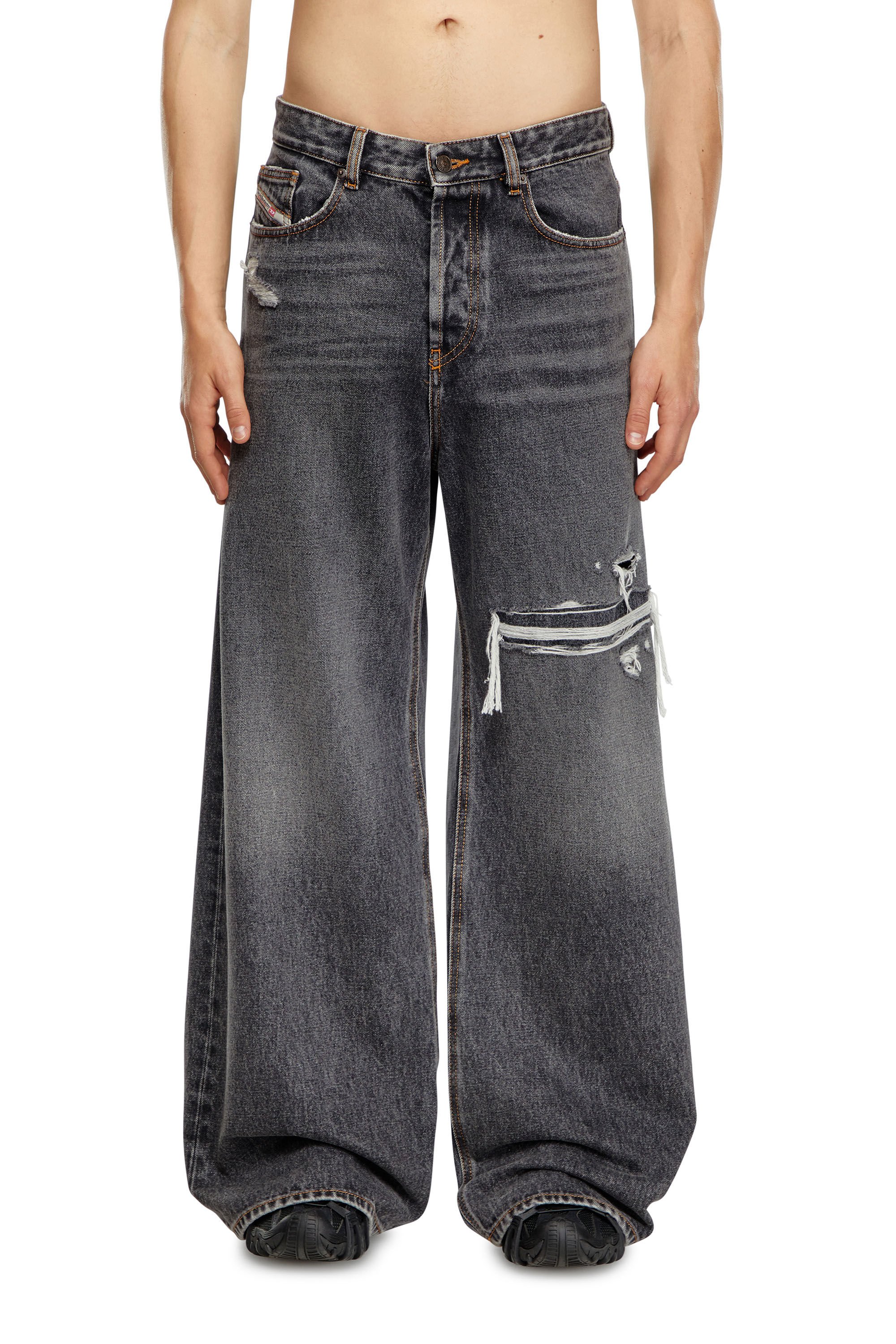 Diesel - Male's Relaxed Jeans D-Rise 007F6, ブラック/ダークグレー - 3