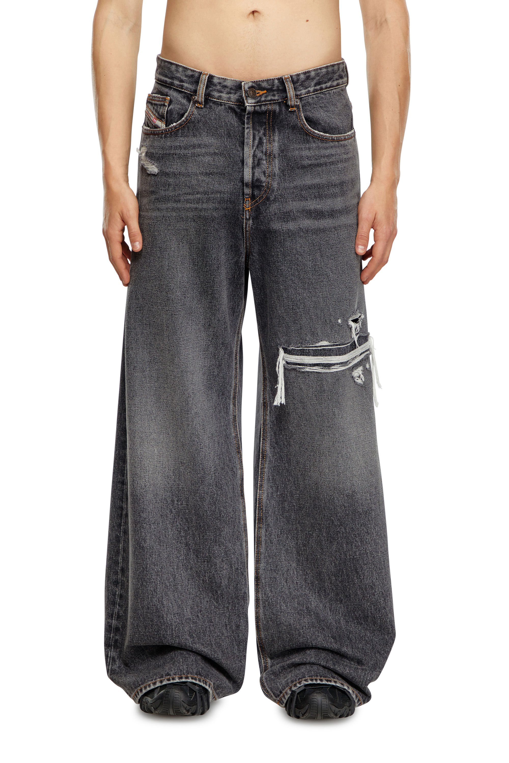 Diesel - Straight Jeans D-Rise 007F6, ブラック/ダークグレー - Image 3