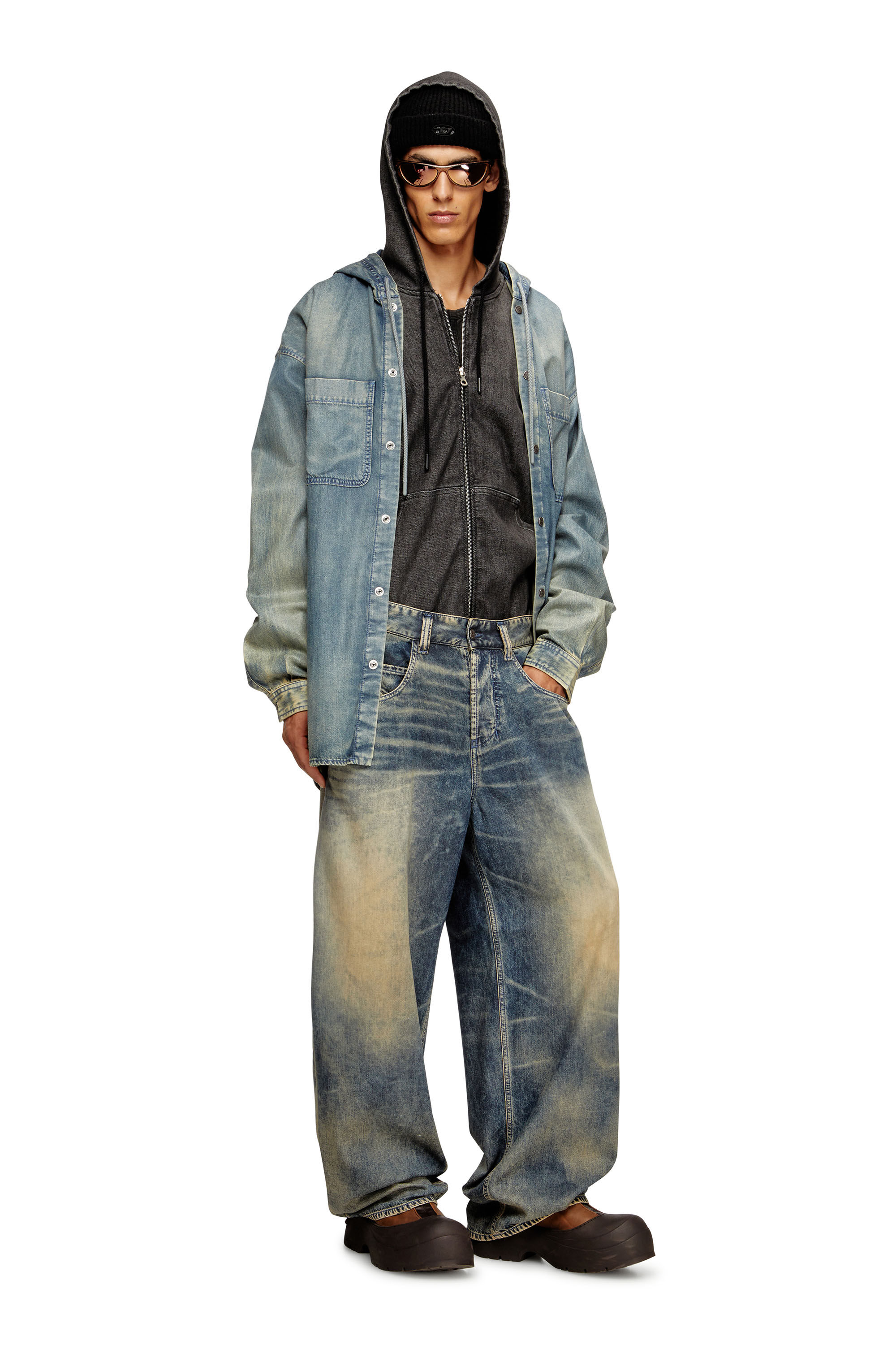 Diesel - Male's Relaxed Jeans 1997 D-Enim-M 0CEBB, ミディアムブルー - 1
