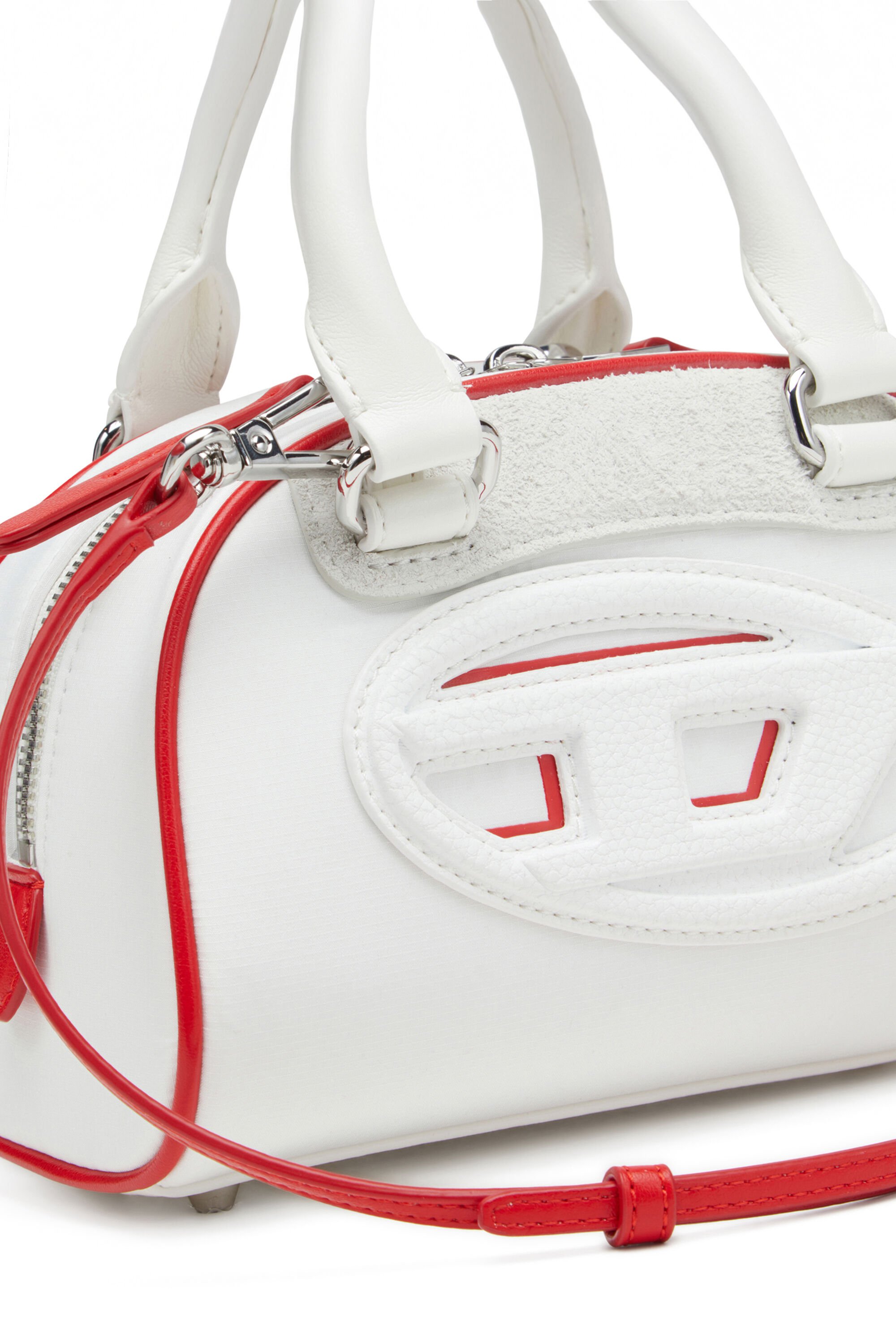 Diesel - 1DR DOME CROSSBODY, Female's 1DR Dome-Colour-block mini bowling bag in ホワイト - 6