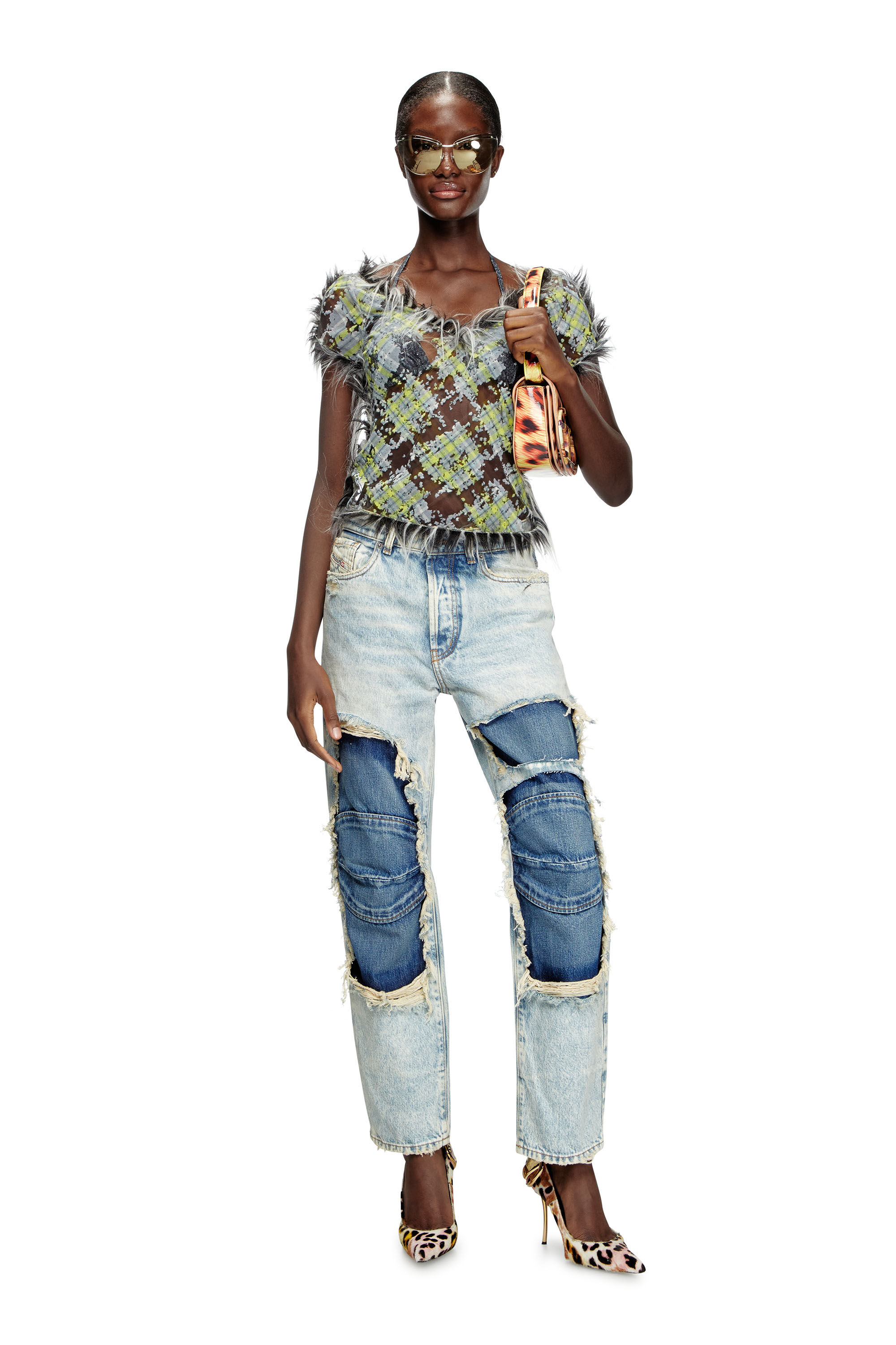 Diesel - Unisex's Relaxed Jeans D-Fire 0AJEN, ライトブルー - 7
