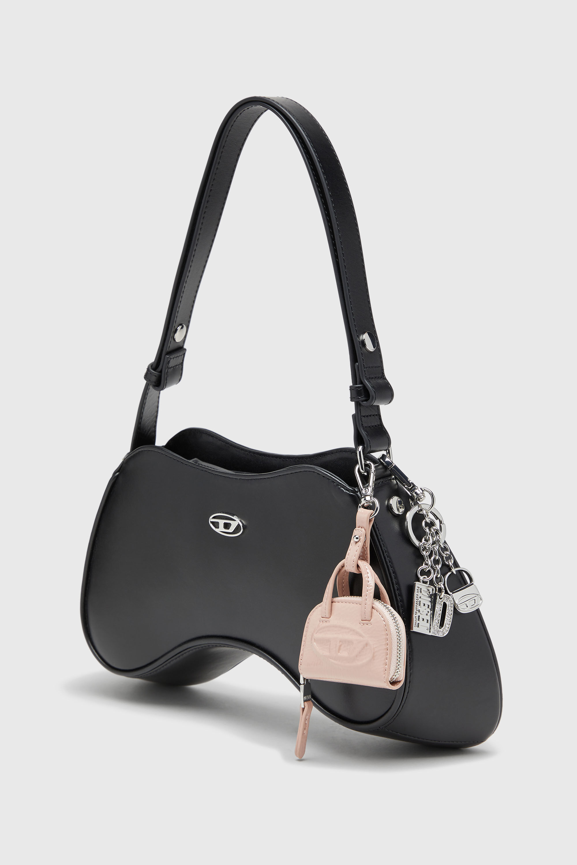 Diesel - 1DR DOME CHARMS, Female's バッグチャーム in ピンク / ホワイト - 3