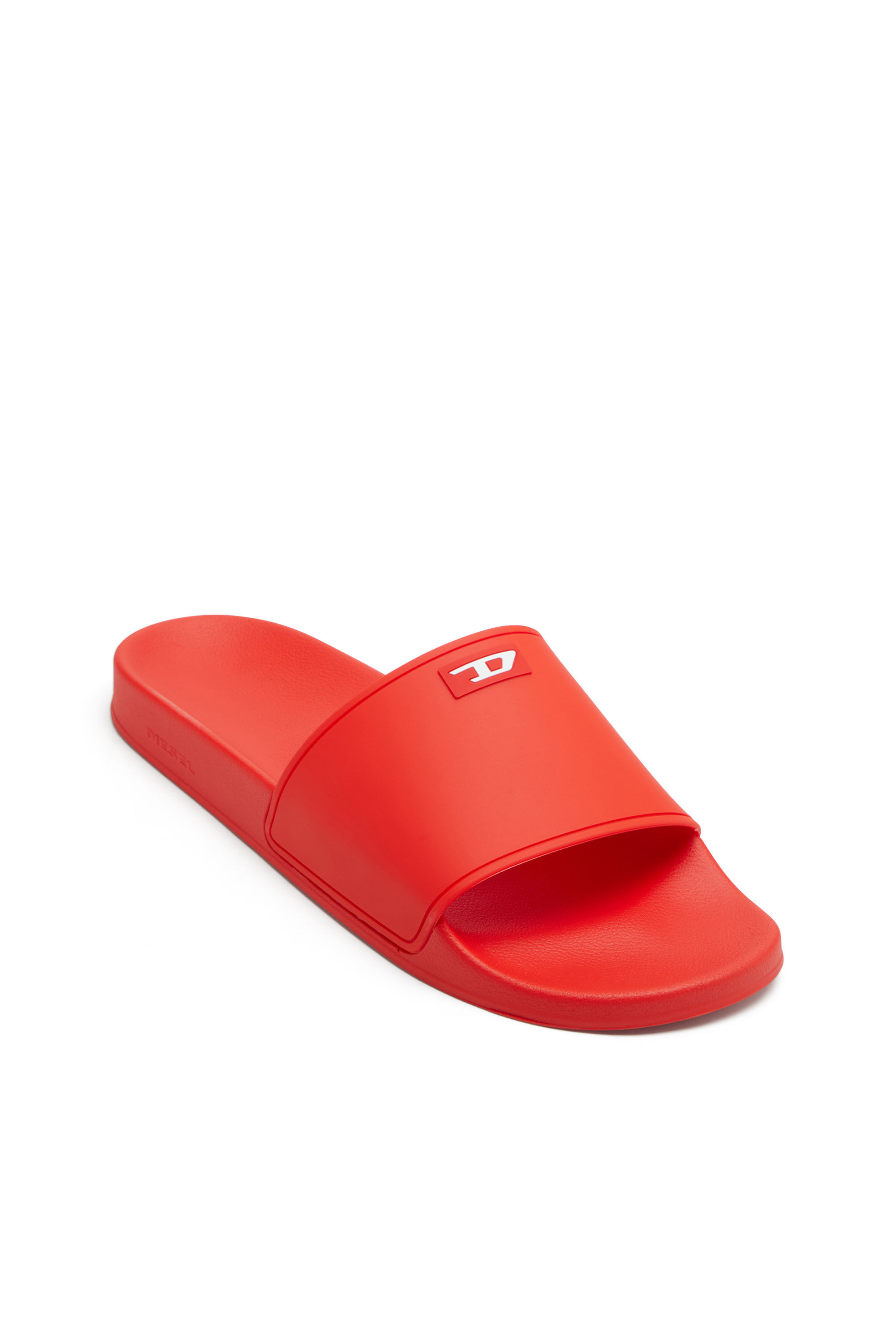 Diesel - SA-SWIM, Male's Sa-Swim-Rubber pool slides with D logo in レッド - 6