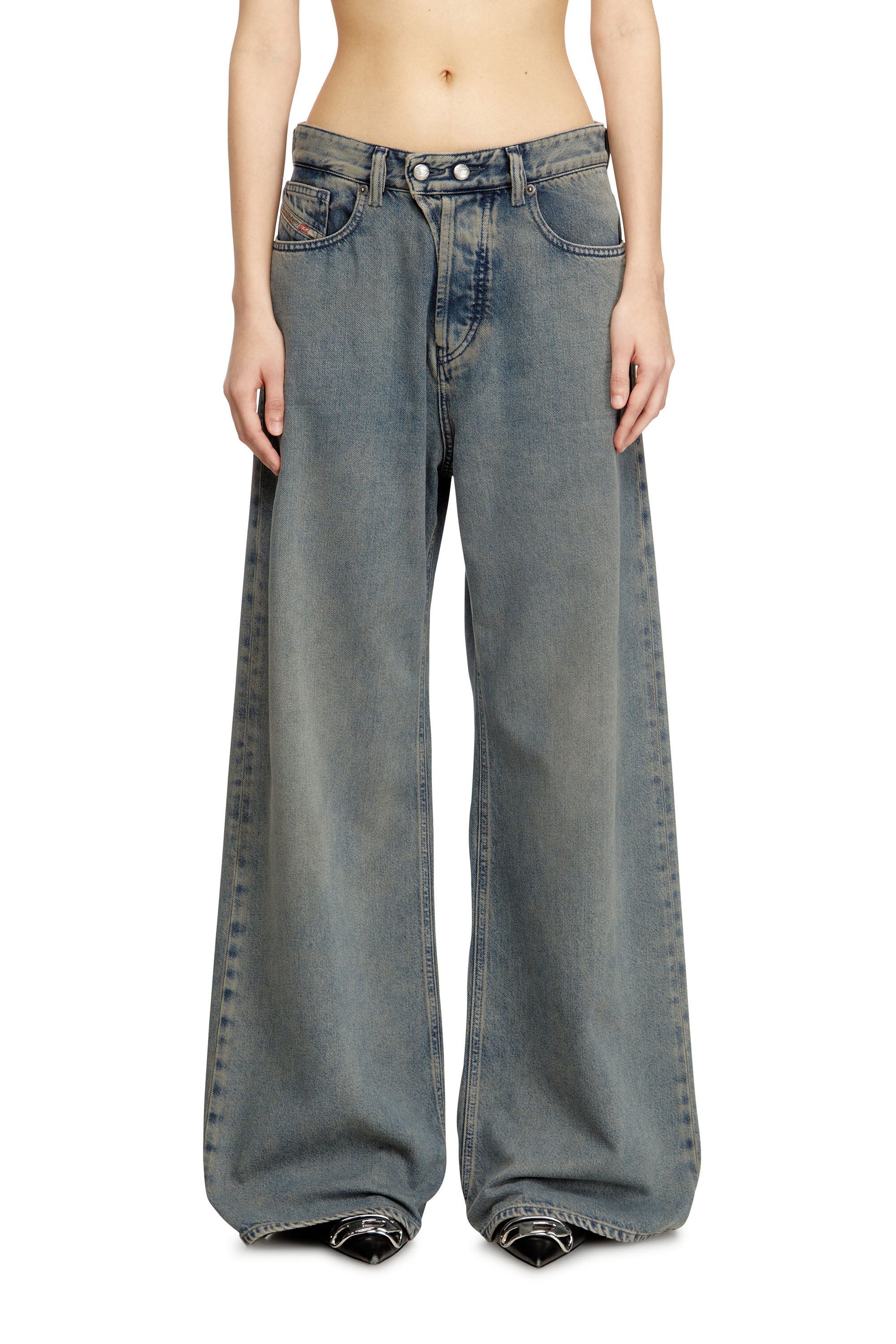 Diesel - Female's Relaxed Jeans 1996 D-Sire 09N24, ミディアムブルー - 3
