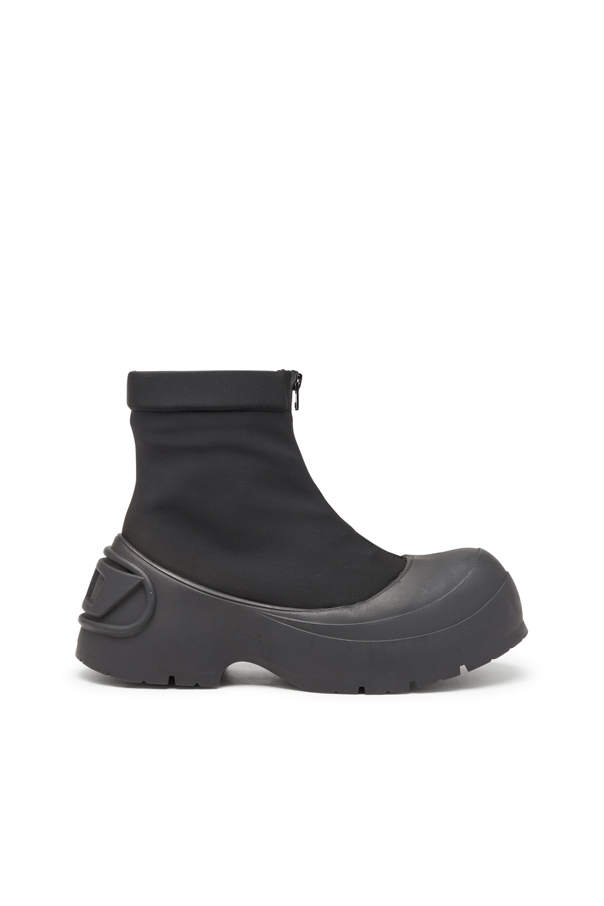 D-DONALD CH D-Donald-Rubber-trimmed ankle boots｜ブラック