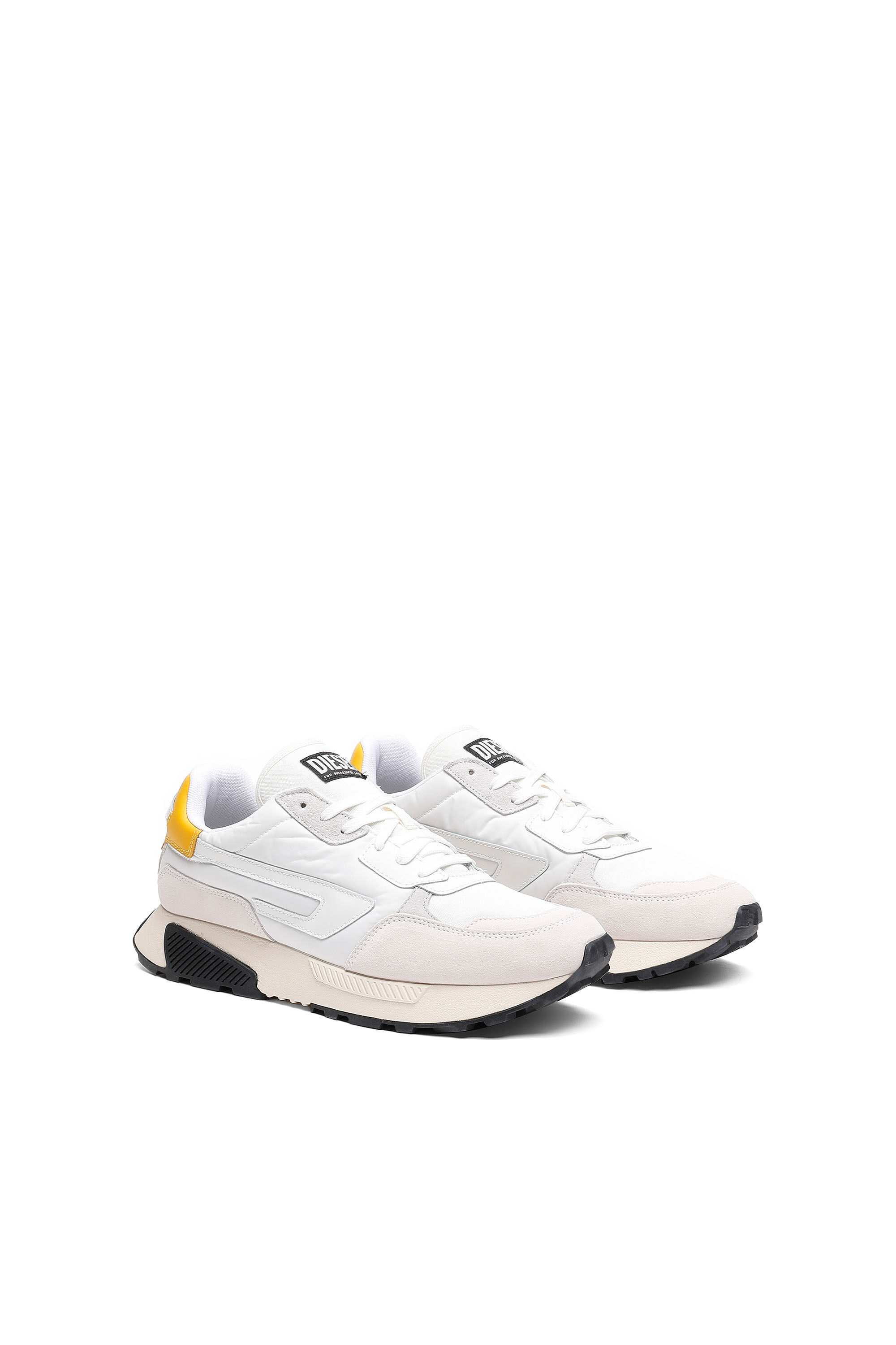 Diesel - S-TYCHE LL, Male's スニーカー レザー ロゴ - S-Tyche LL in ホワイト/イエロー - 2