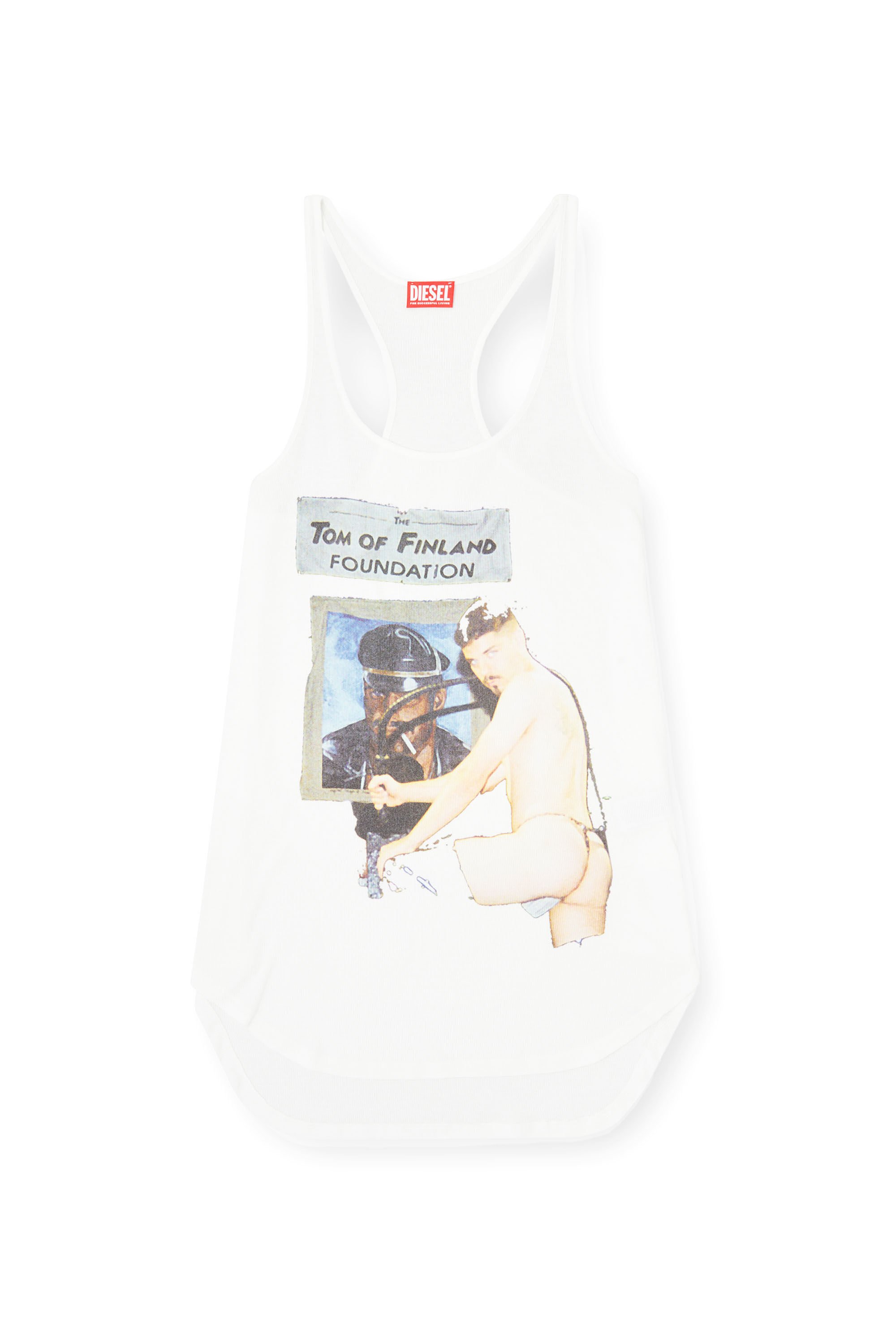 Diesel - PR-T-SHANRY-TOM25, Unisex's Tank top with graphic print in ホワイト - 2