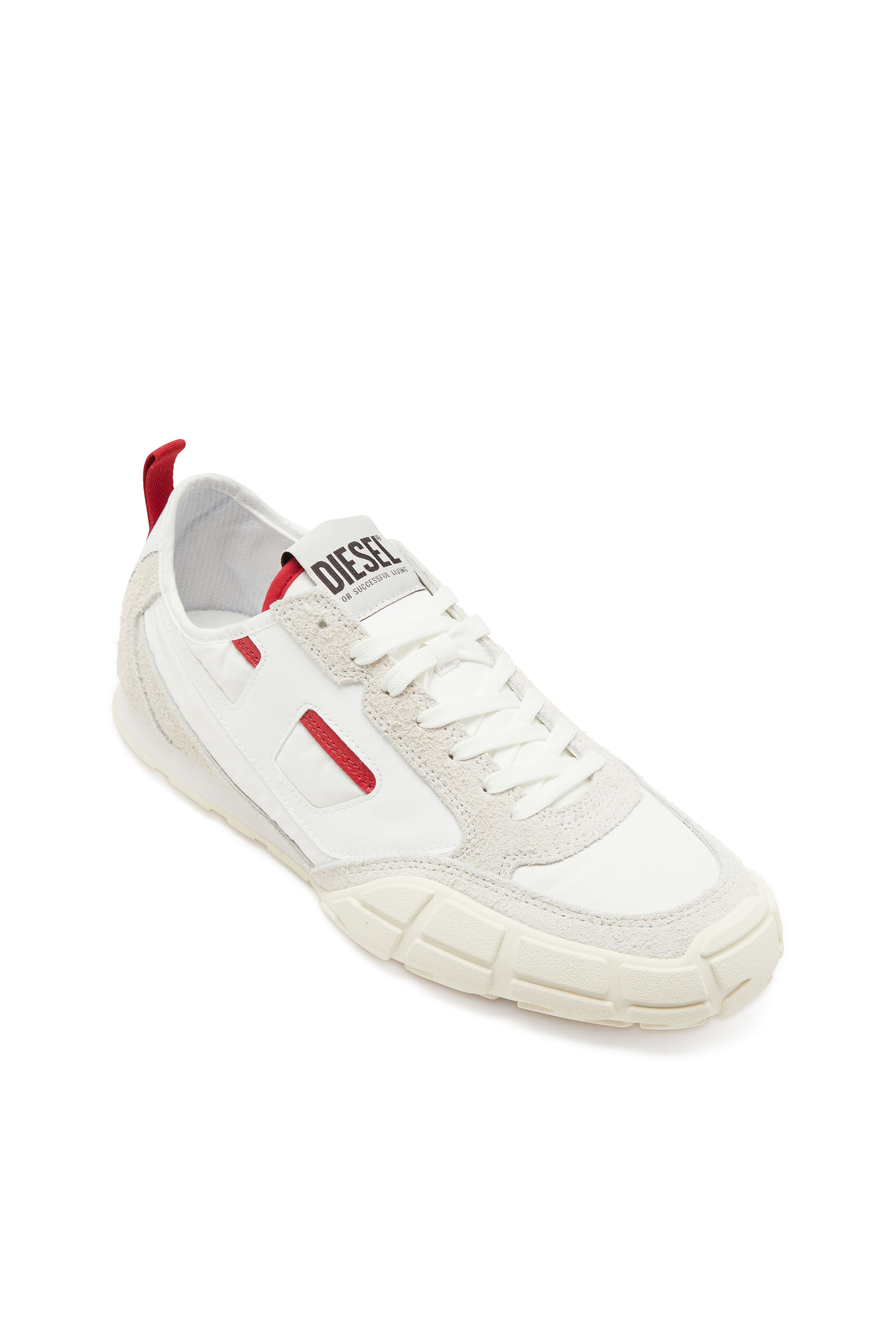 S-PAGODHA LOW Sneakers in leather, suede and ripstop｜マルチ