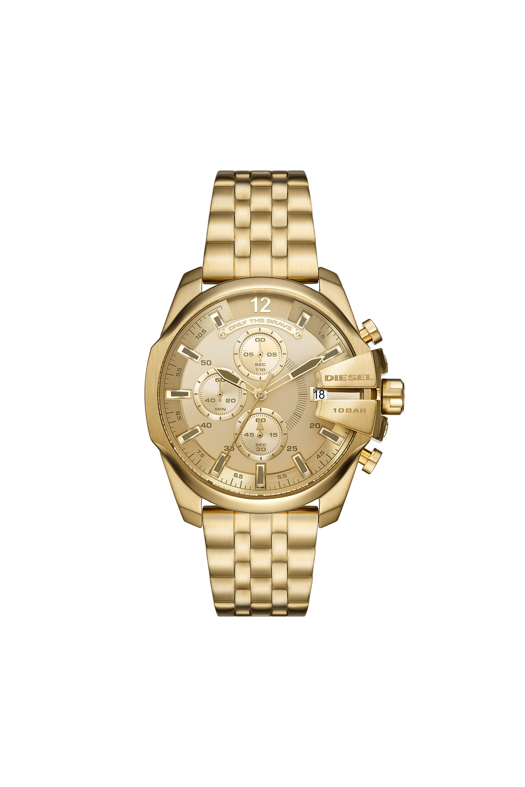 Diesel - DZ4565, Male's Baby Chief chronograph gold-tone stainless steel watch in ゴールド - 1
